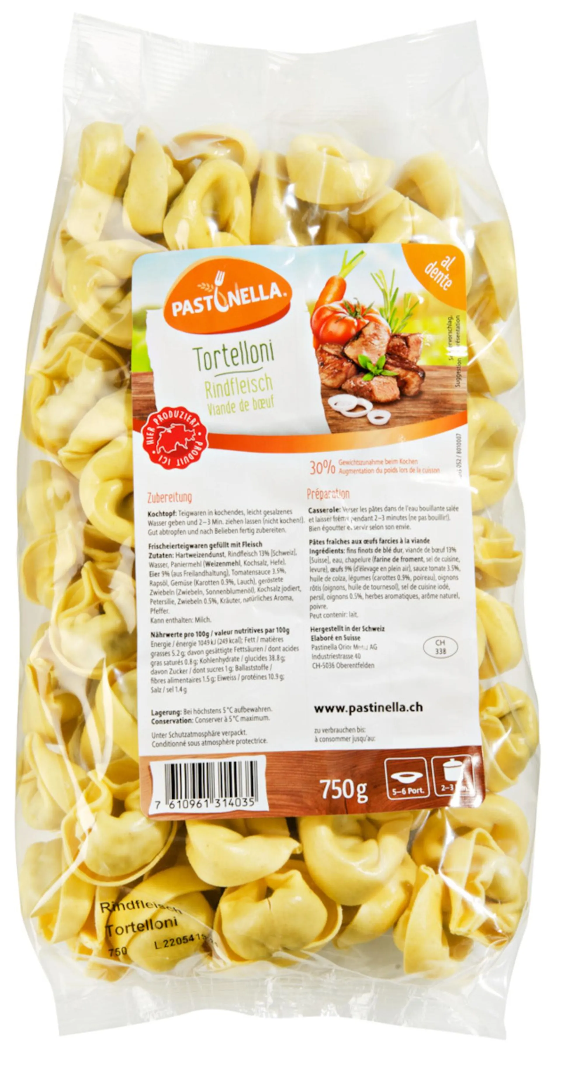 Pastinella Tortelloni Rindfleisch Al Dente