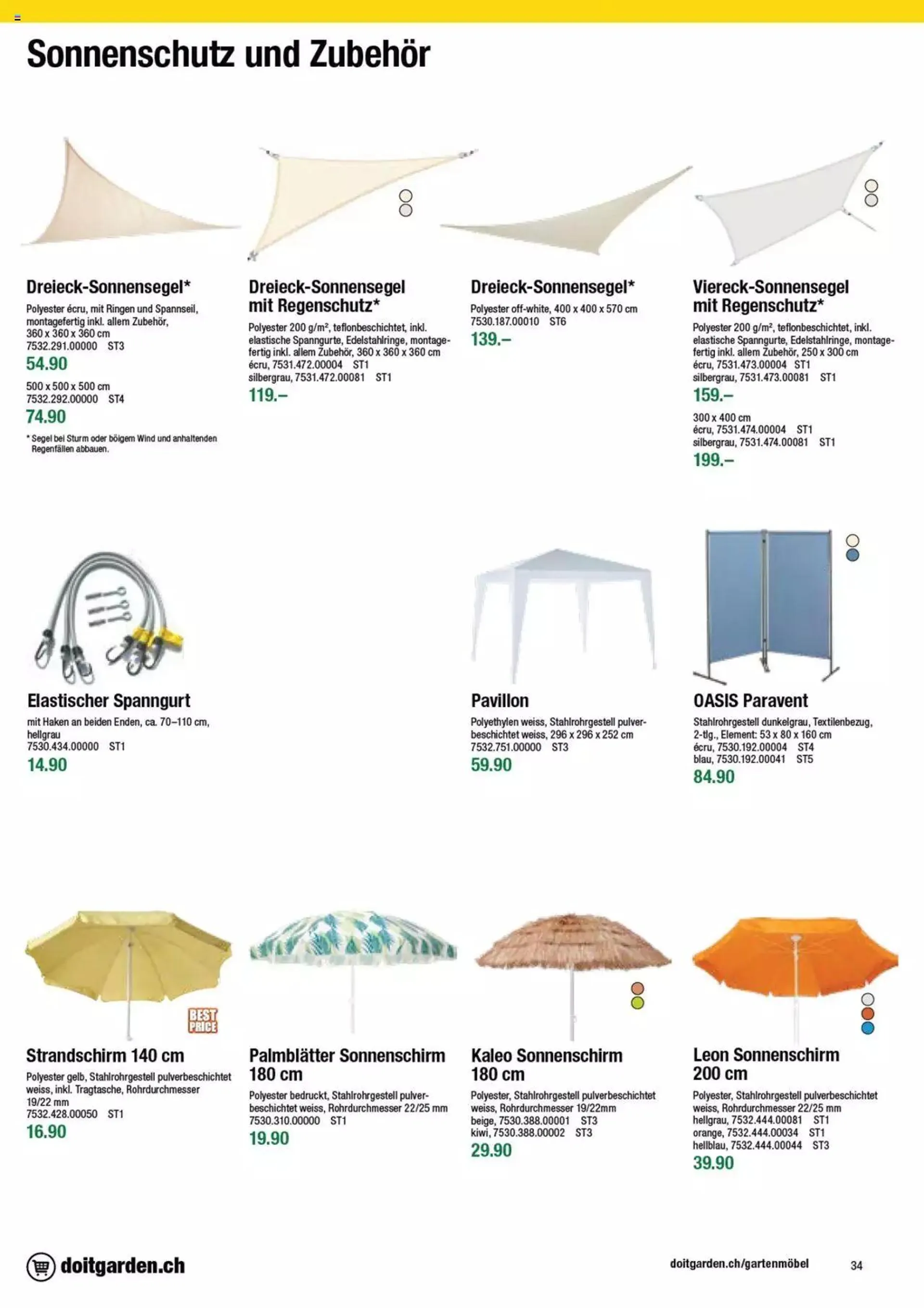 DO IT+GARDEN MIGROS - Gartenmoebel von 9. Februar bis 31. Dezember 2023 - Prospekt seite  34