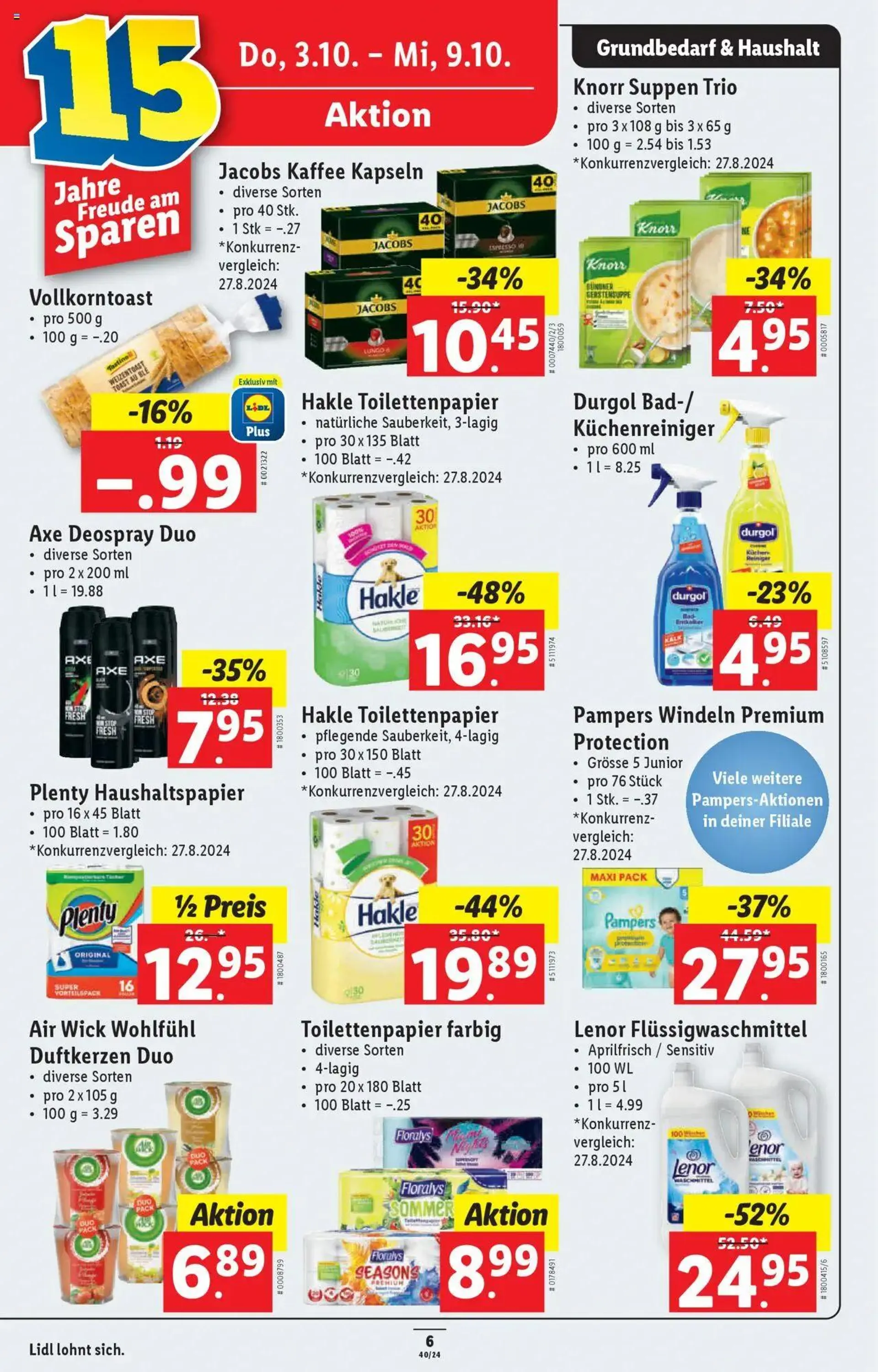 Lidl Aktionen von 3. Oktober bis 9. Oktober 2024 - Prospekt seite  10