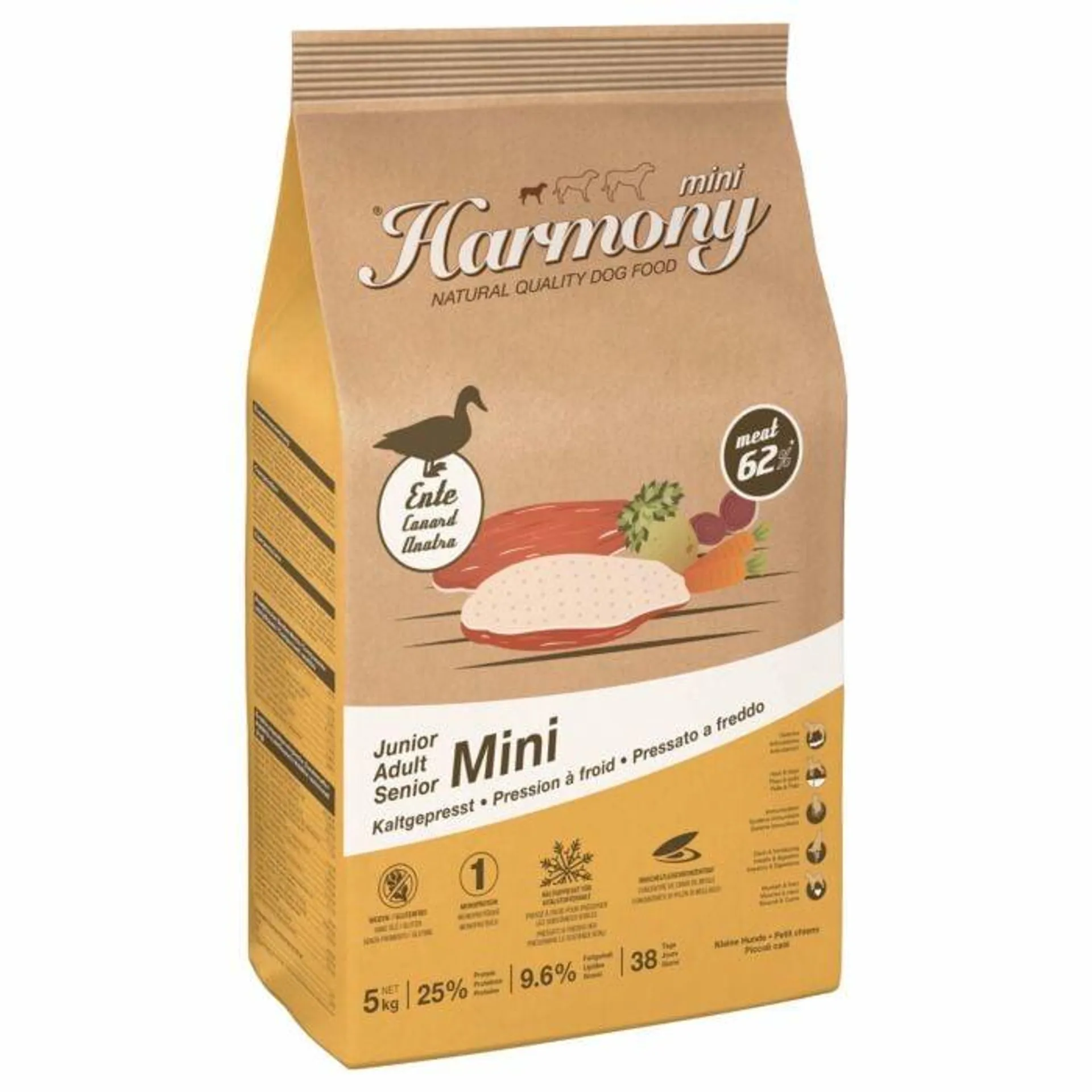 Harmony Dog Natural Mini Kaltgepresstes Hundefutter Ente