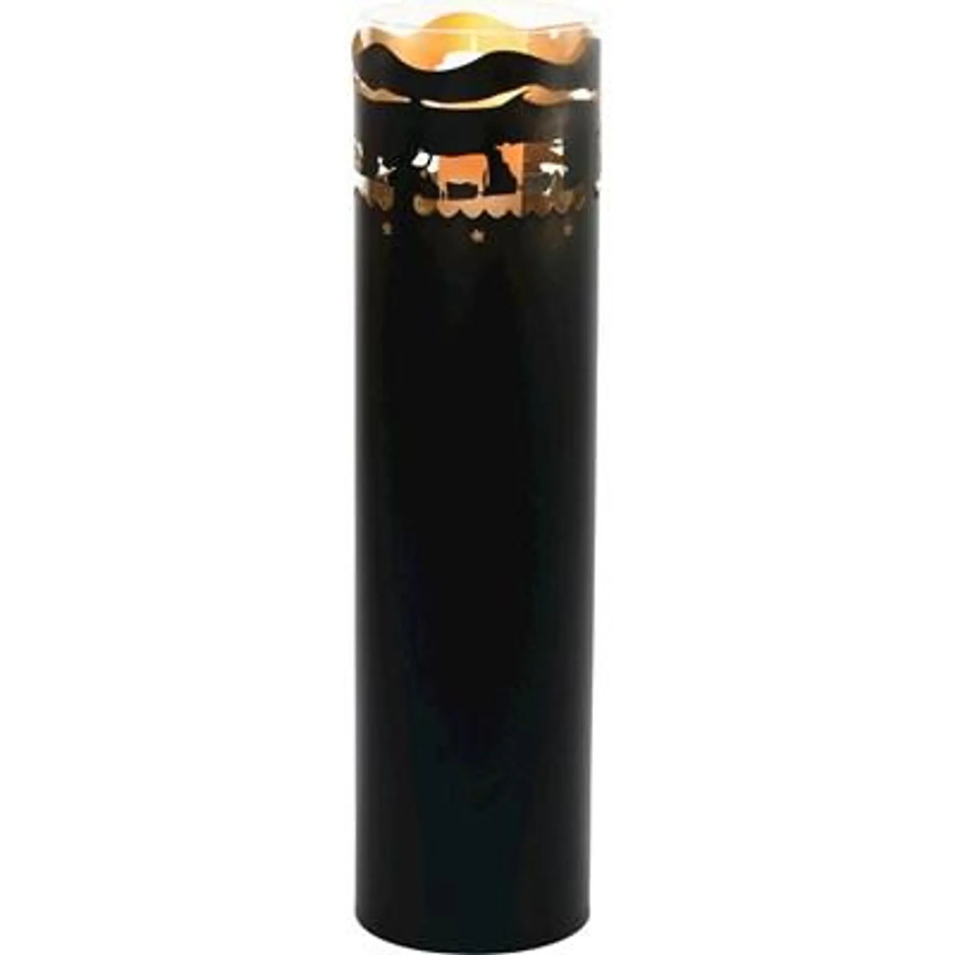 Metallsäule dekoriert + Glas M