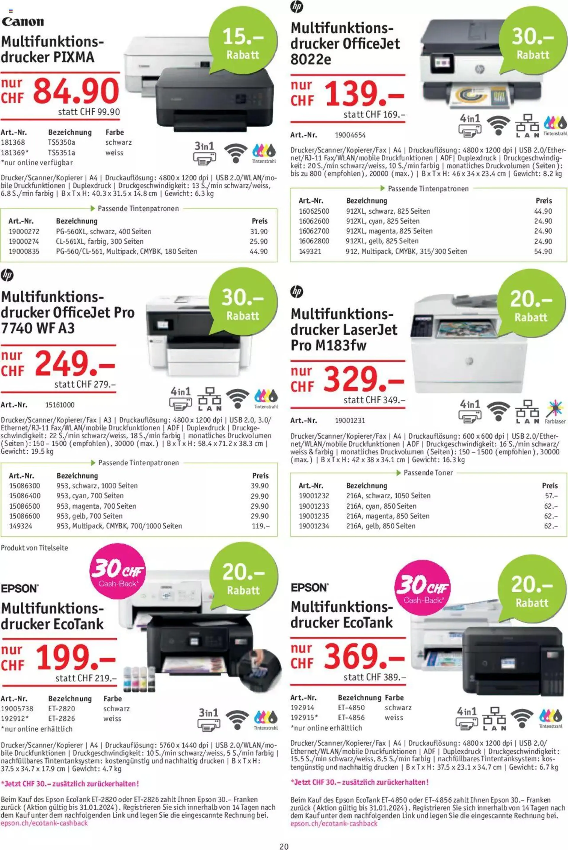 Office World Aktionen von 30. November bis 27. Dezember 2023 - Prospekt seite  20
