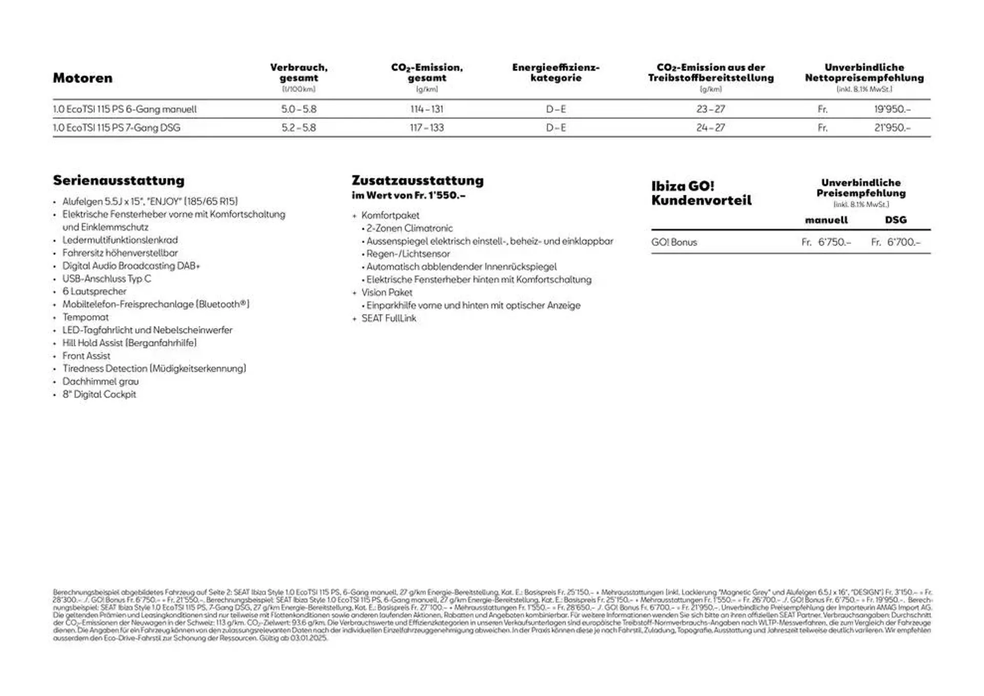 SEAT Ibiza GO! von 24. Januar bis 7. Februar 2025 - Prospekt seite  3