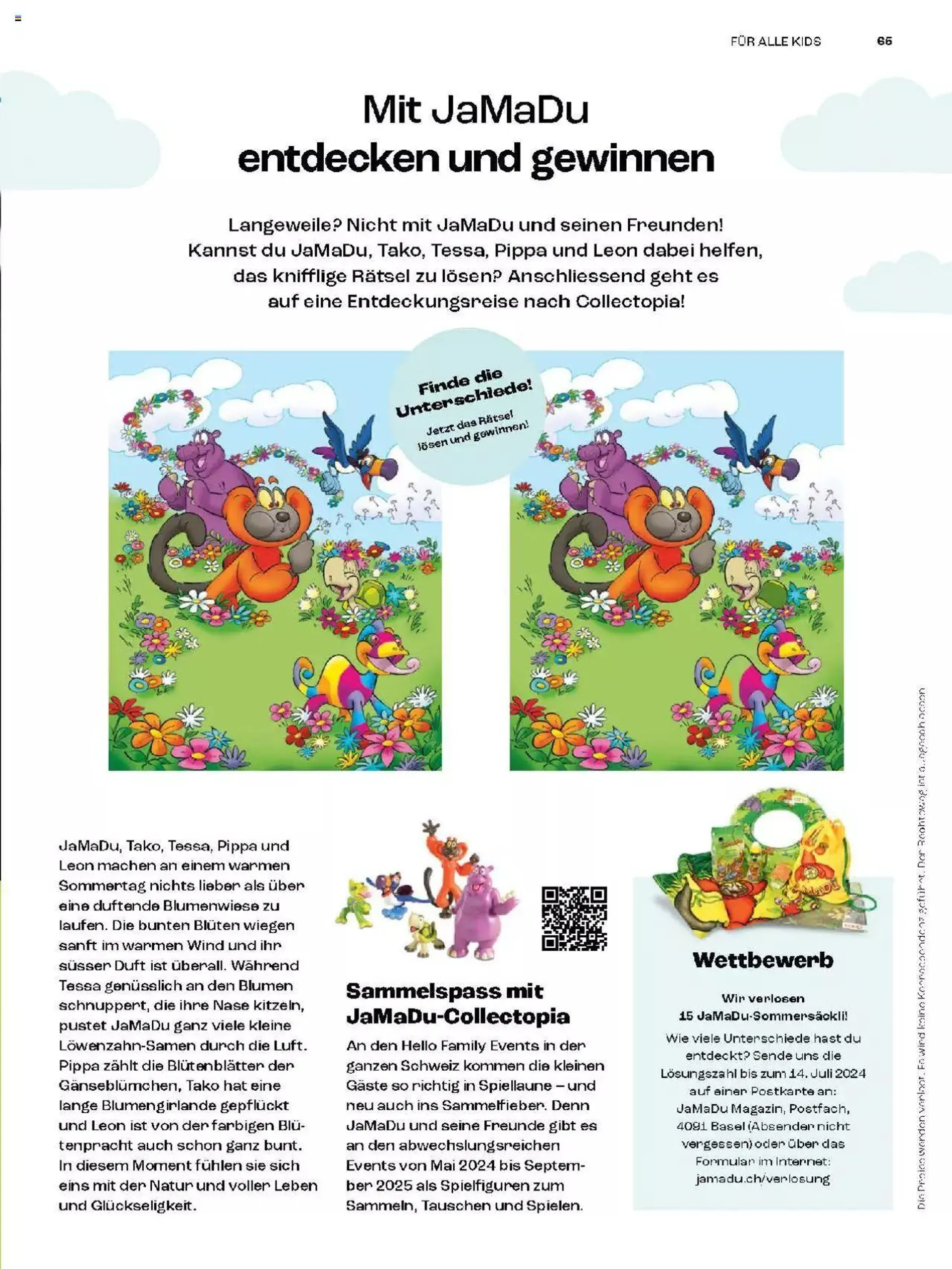 Coop Magazin Familien von 18. Juni bis 31. Dezember 2024 - Prospekt seite  65