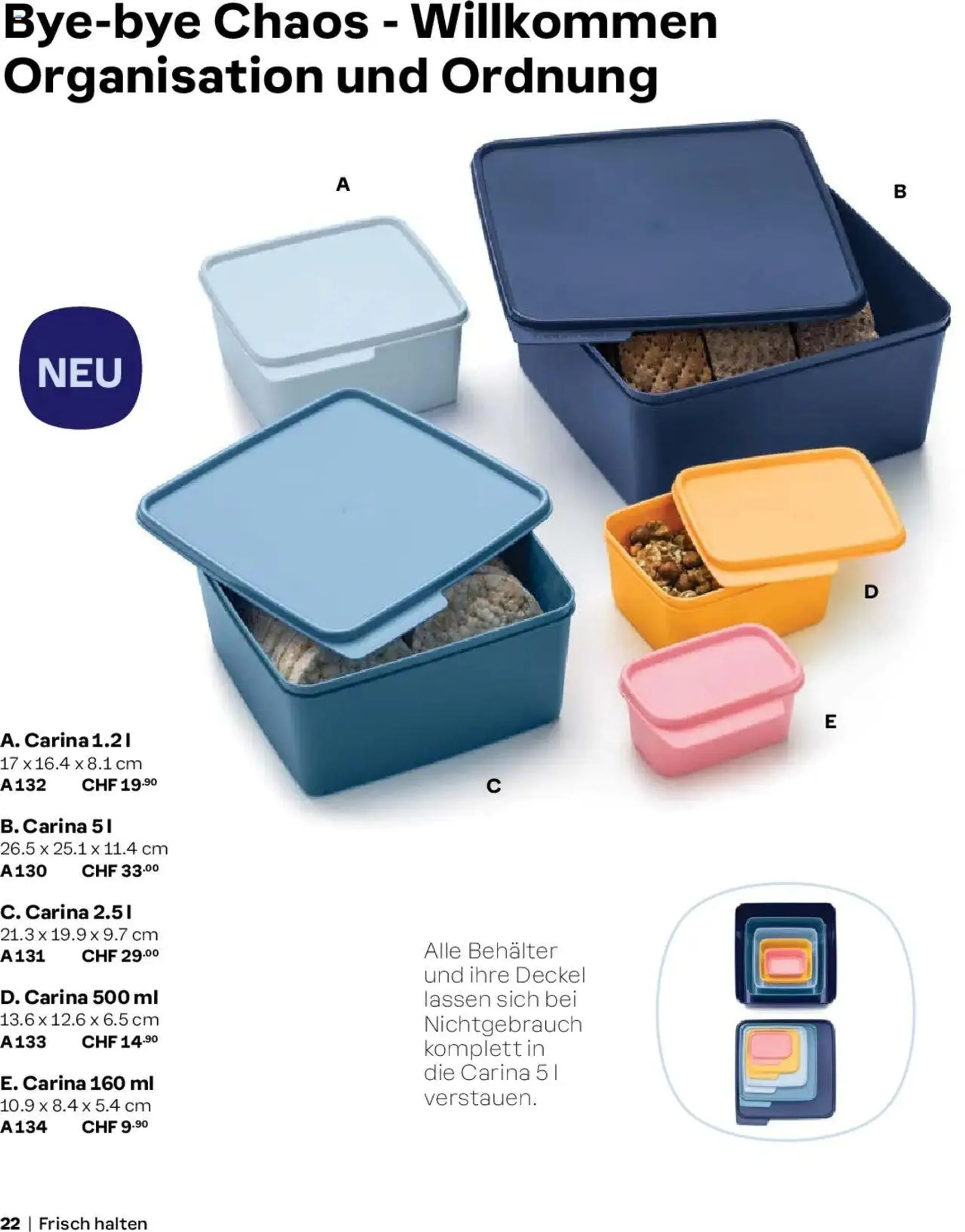 Tupperware Aktionen Herbst / Winter 2024/25 von 2. September bis 31. Dezember 2024 - Prospekt seite  22