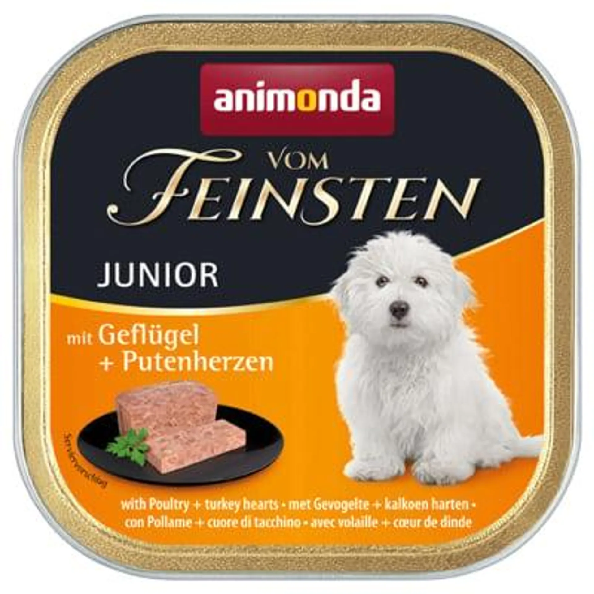 animonda Vom Feinsten JUNIOR mit Geflügel & Putenherz 22x150g