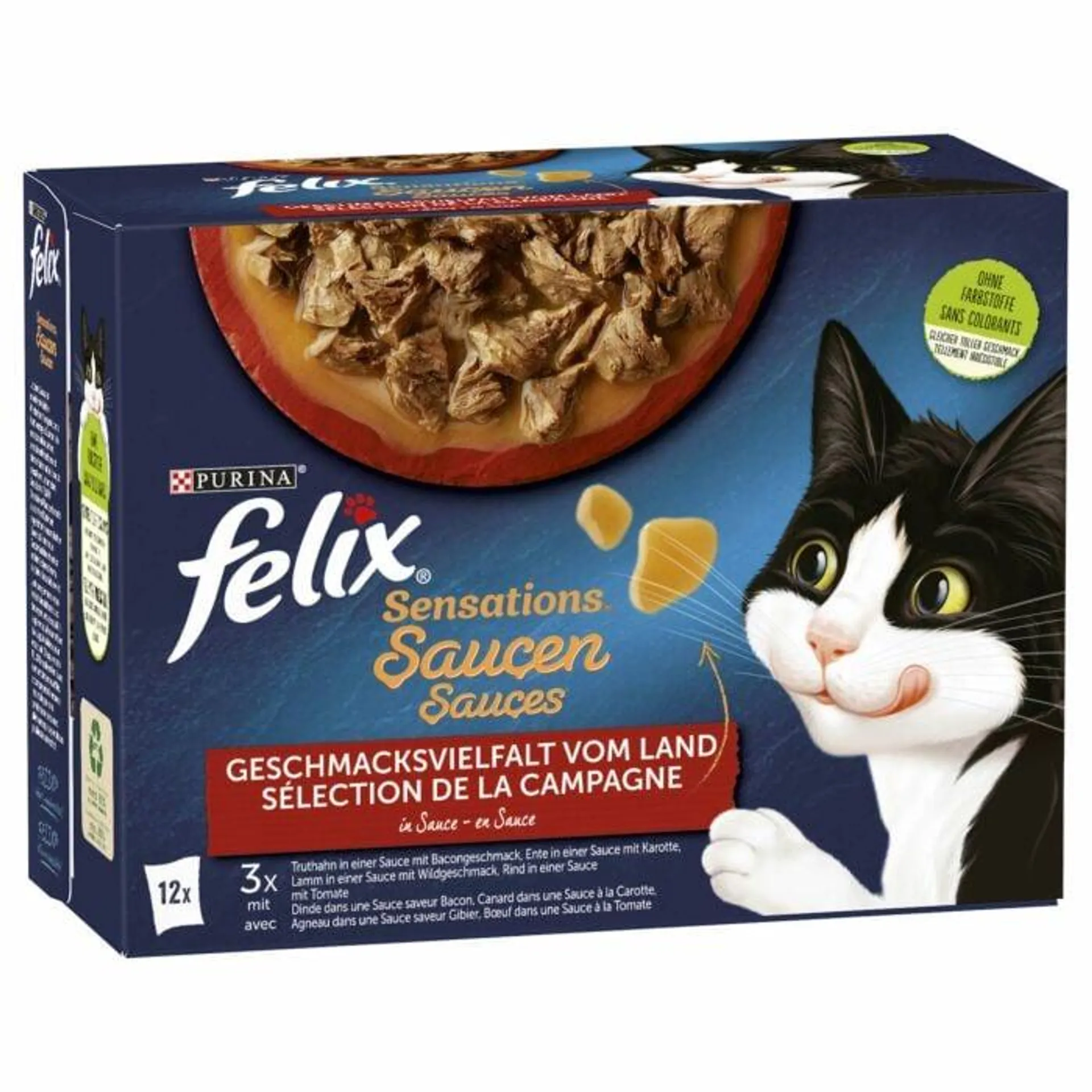 Felix Katzenfutter Sensations in Sauce Geschmacksvielfalt vom Land