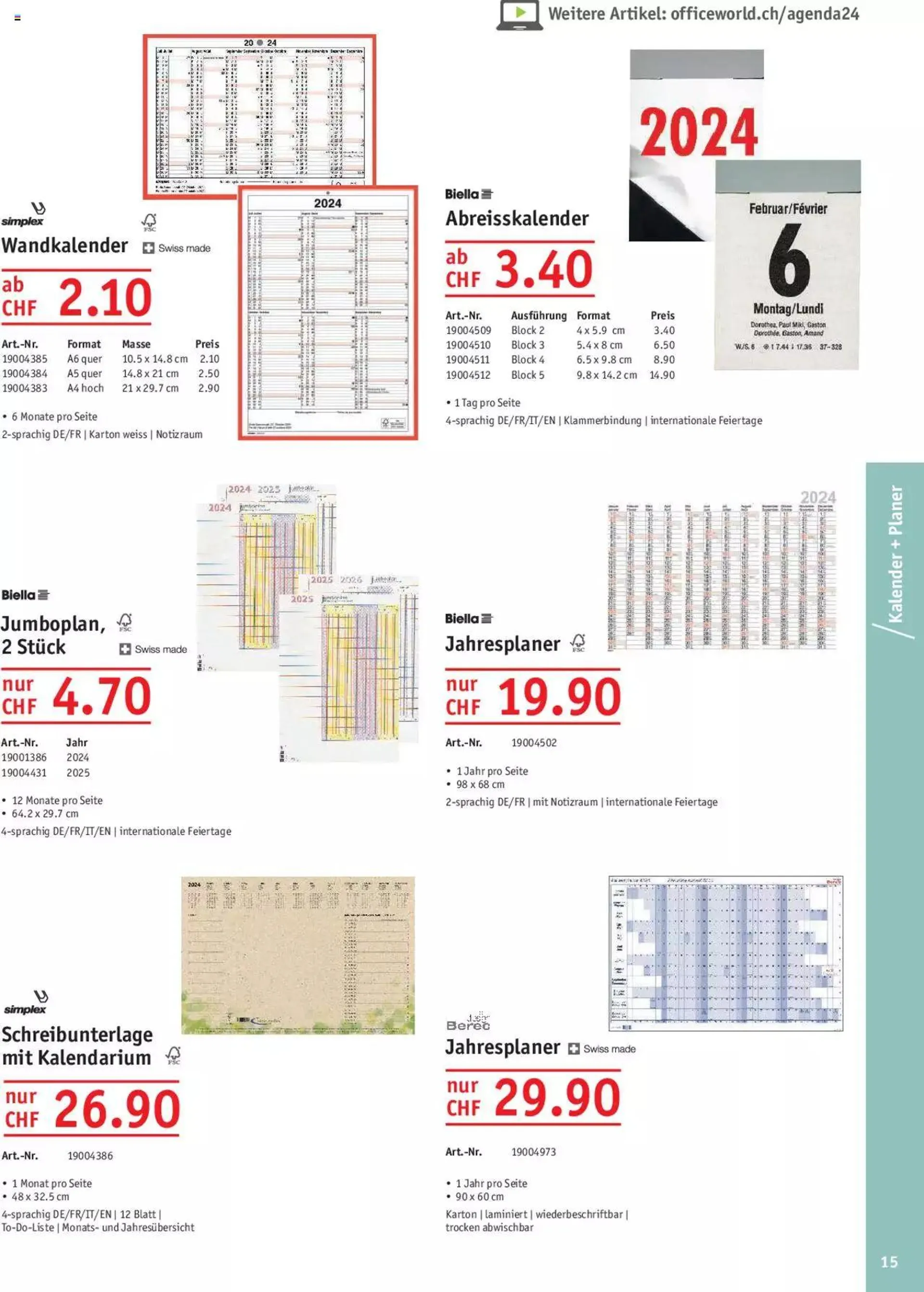 Office World Aktionen Agenden & Kalender von 27. September bis 31. Dezember 2023 - Prospekt seite  15