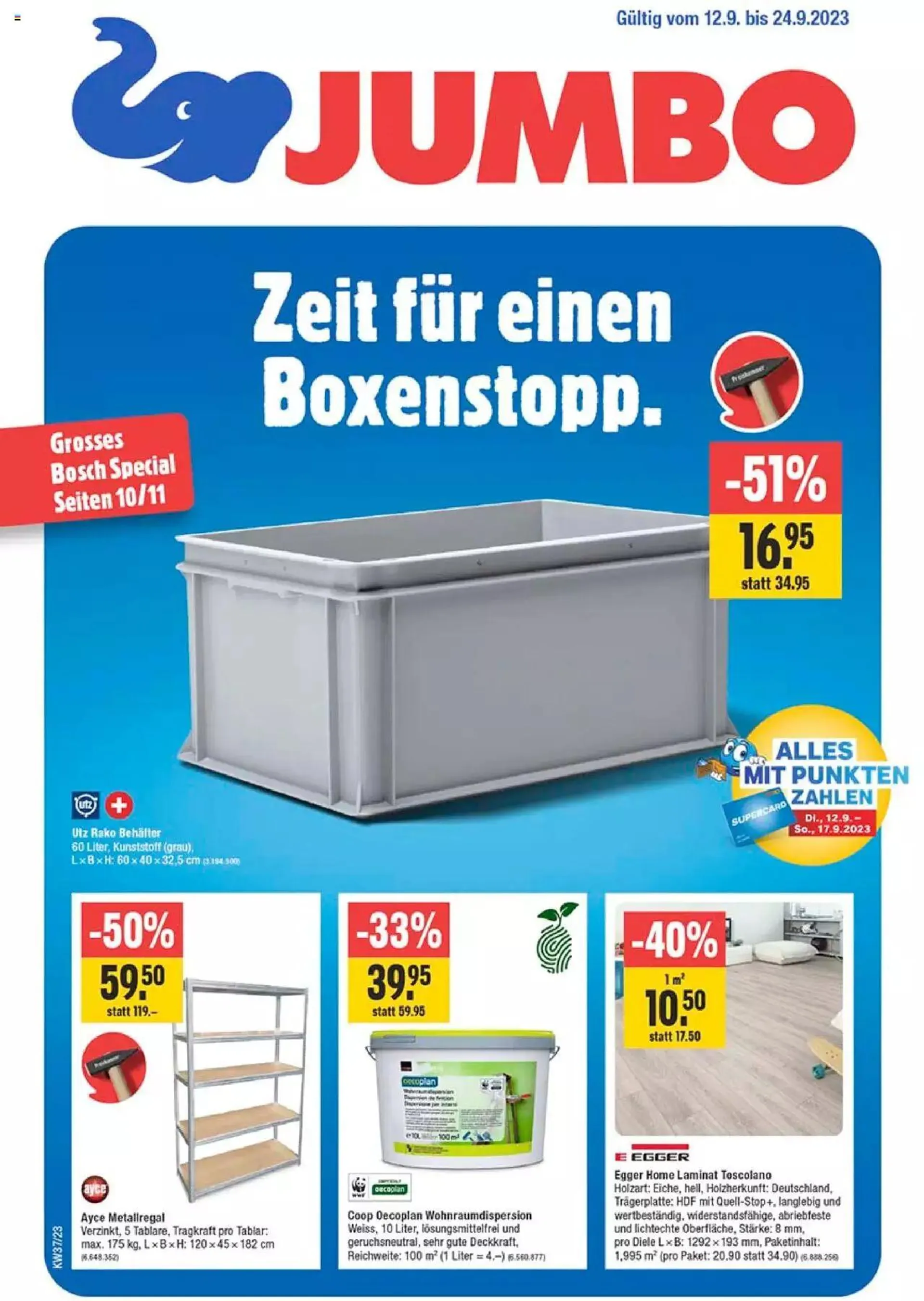 Jumbo Aktionen von 12. September bis 24. September 2023 - Prospekt seite  1