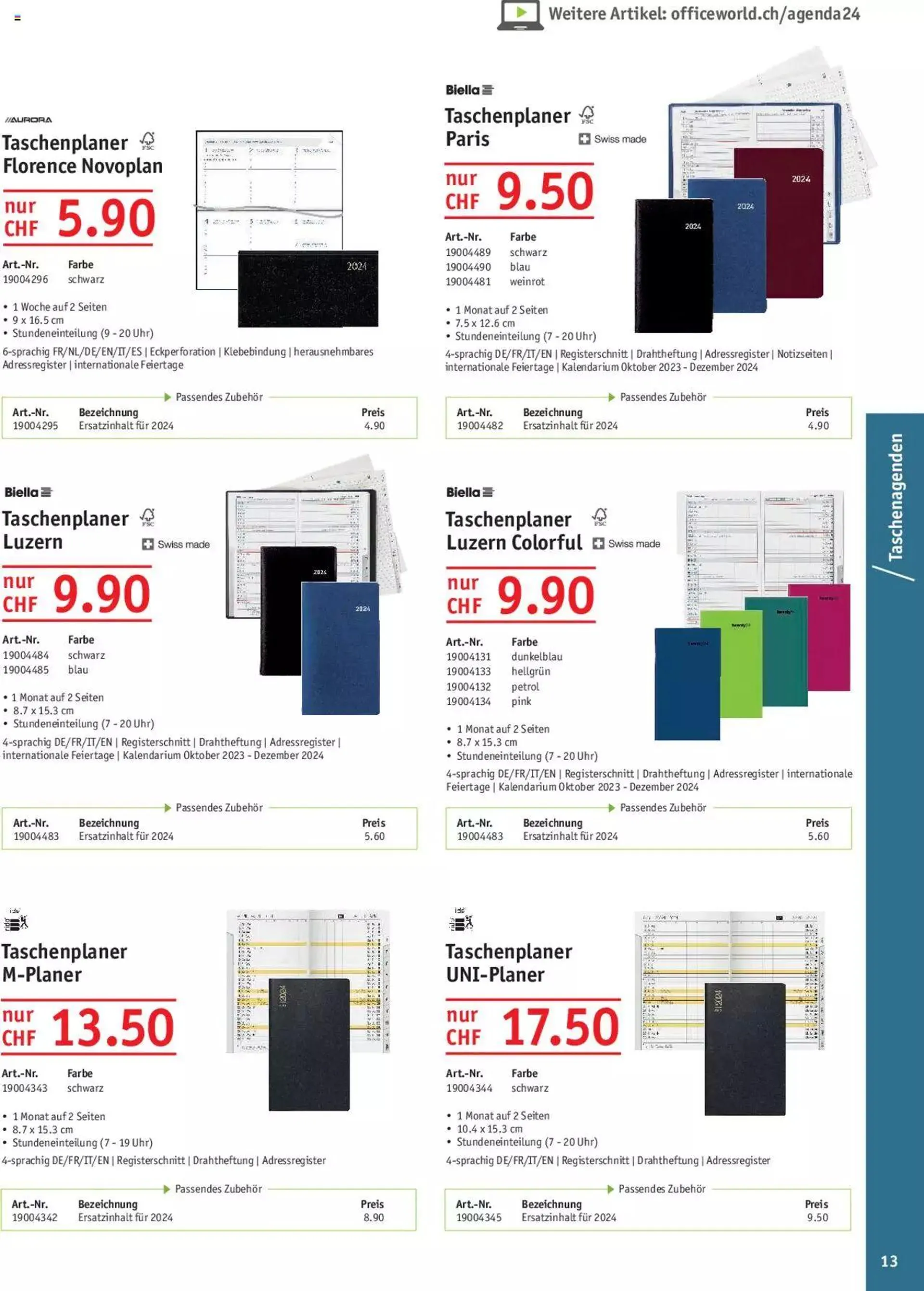 Office World Aktionen Agenden & Kalender von 27. September bis 31. Dezember 2023 - Prospekt seite  13