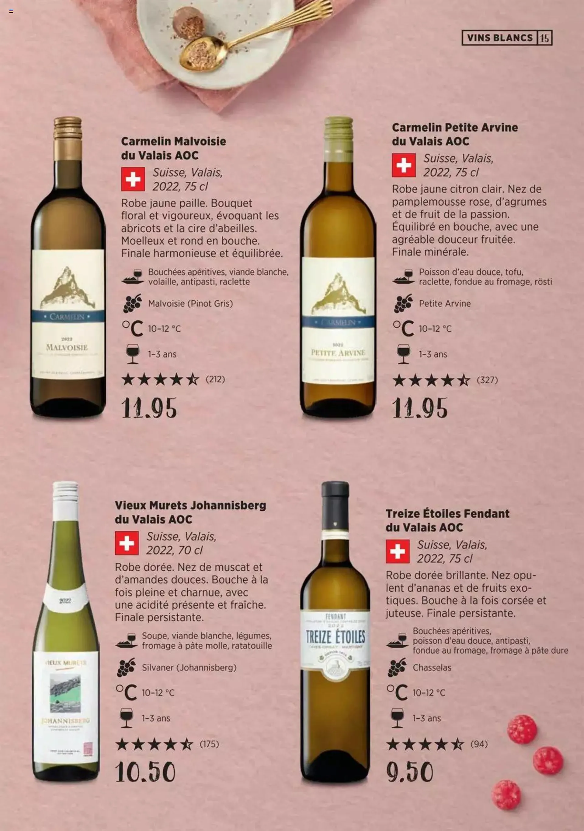 Denner Guide des vins 2023 /2024 FR von 11. September bis 31. Dezember 2023 - Prospekt seite  15