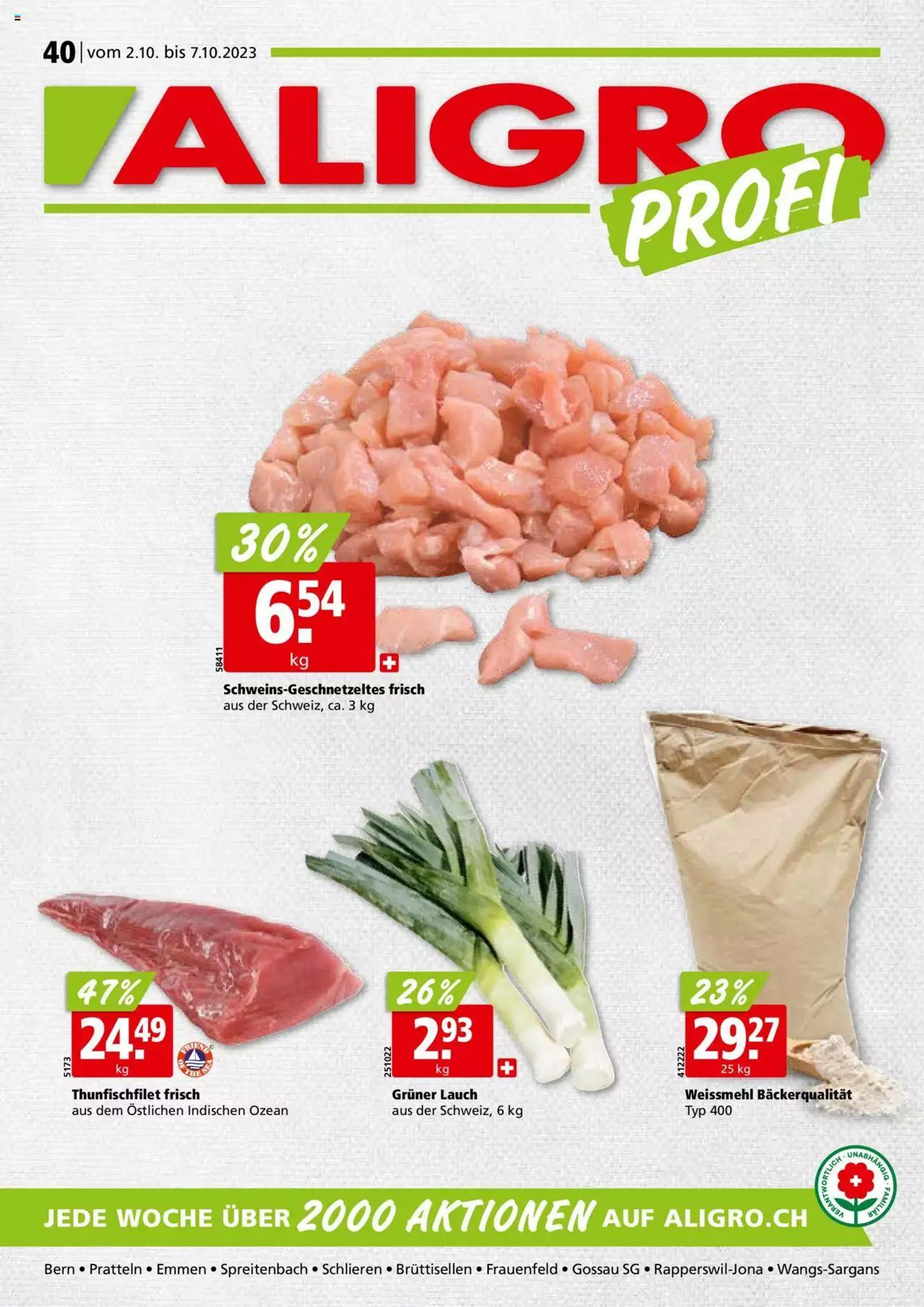 Aligro Aktionen von 2. Oktober bis 7. Oktober 2023 - Prospekt seite  1