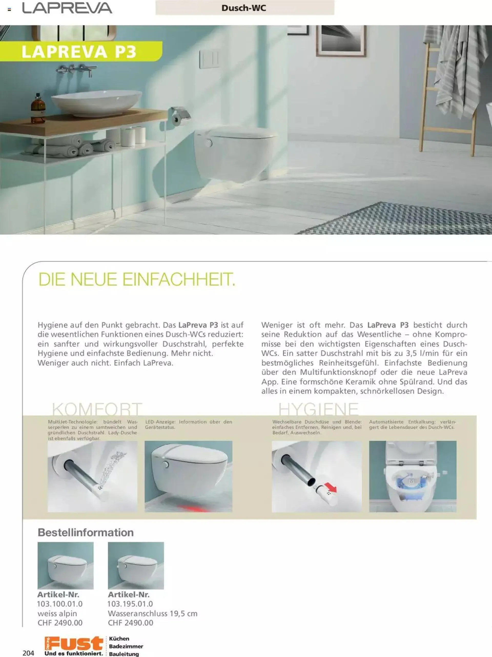 Fust Aktionen Badezimmermagazin von 17. April bis 31. Dezember 2024 - Prospekt seite  204