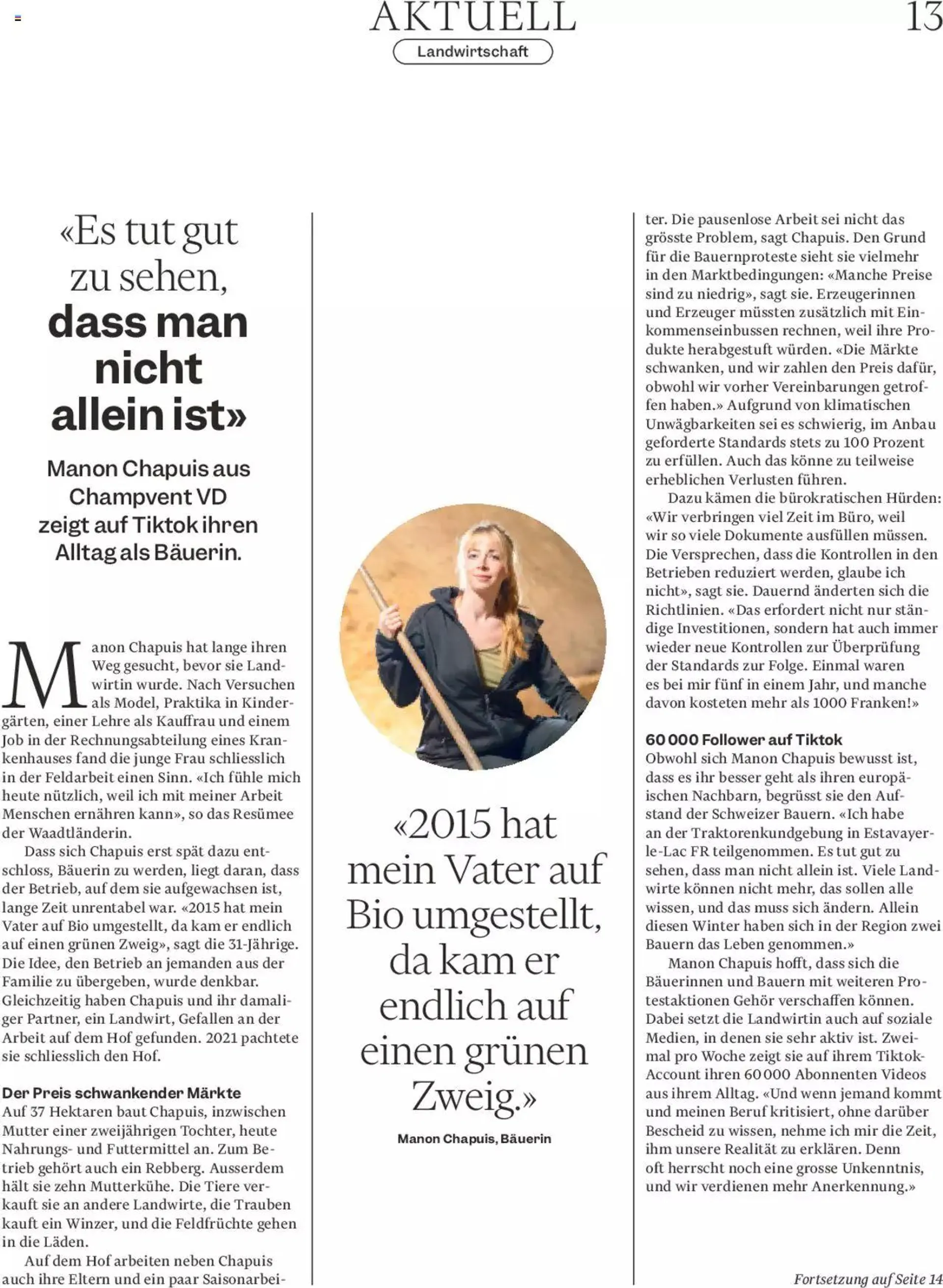 Migros - Magazin von 23. April bis 29. April 2024 - Prospekt seite  13