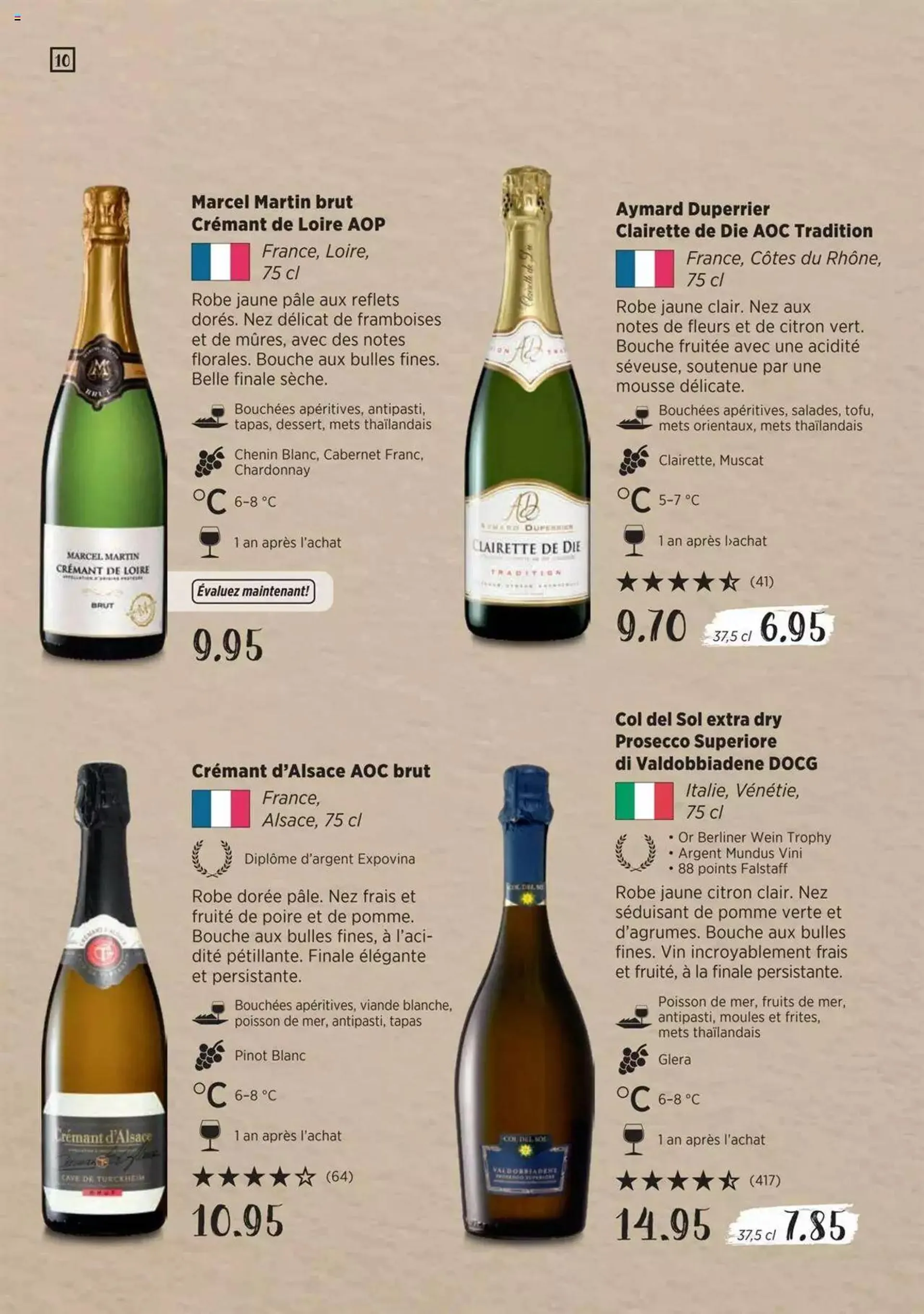 Denner Guide des vins 2023 /2024 FR von 11. September bis 31. Dezember 2023 - Prospekt seite  10