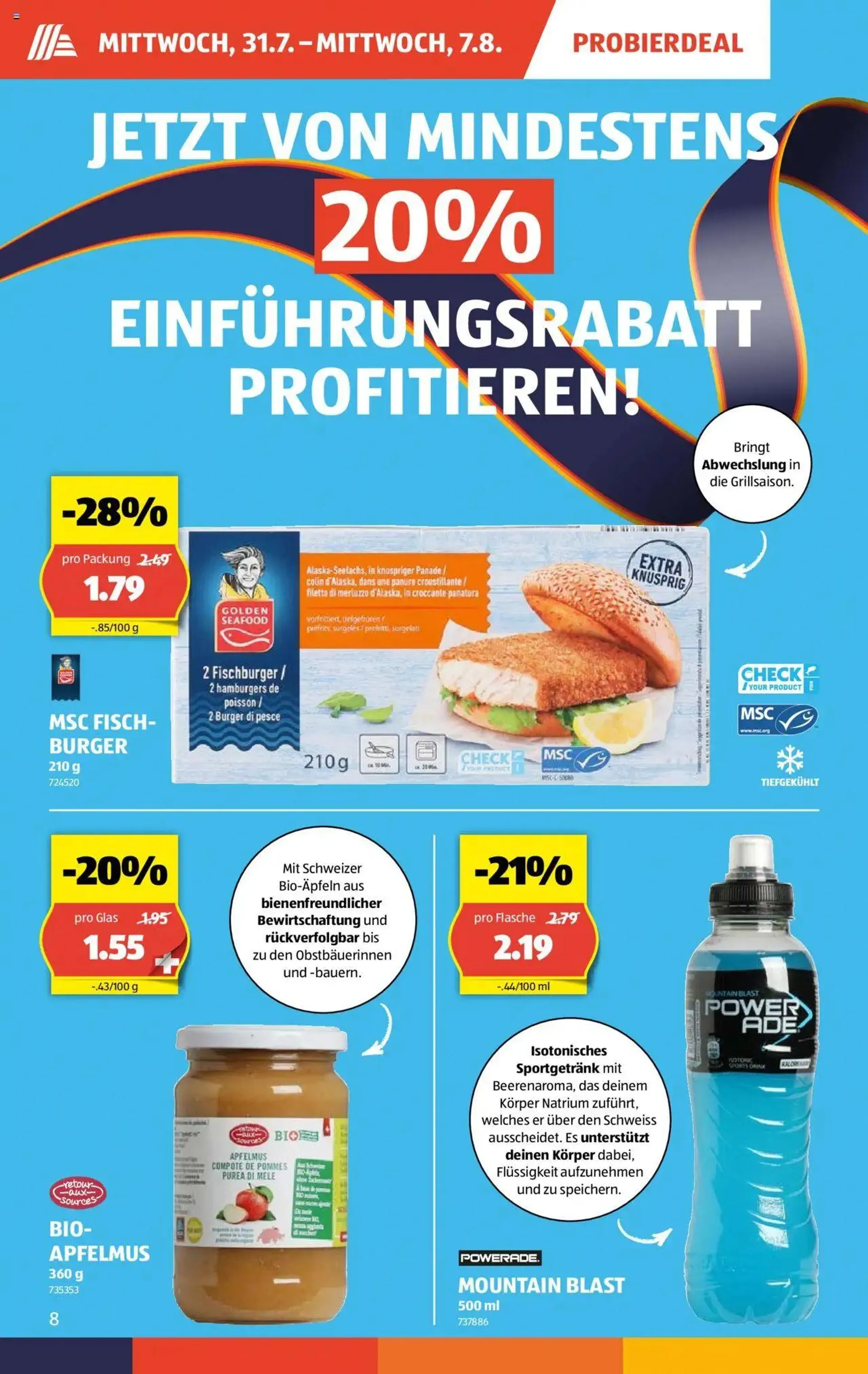 Aldi Aktionen von 31. Juli bis 7. August 2024 - Prospekt seite  8