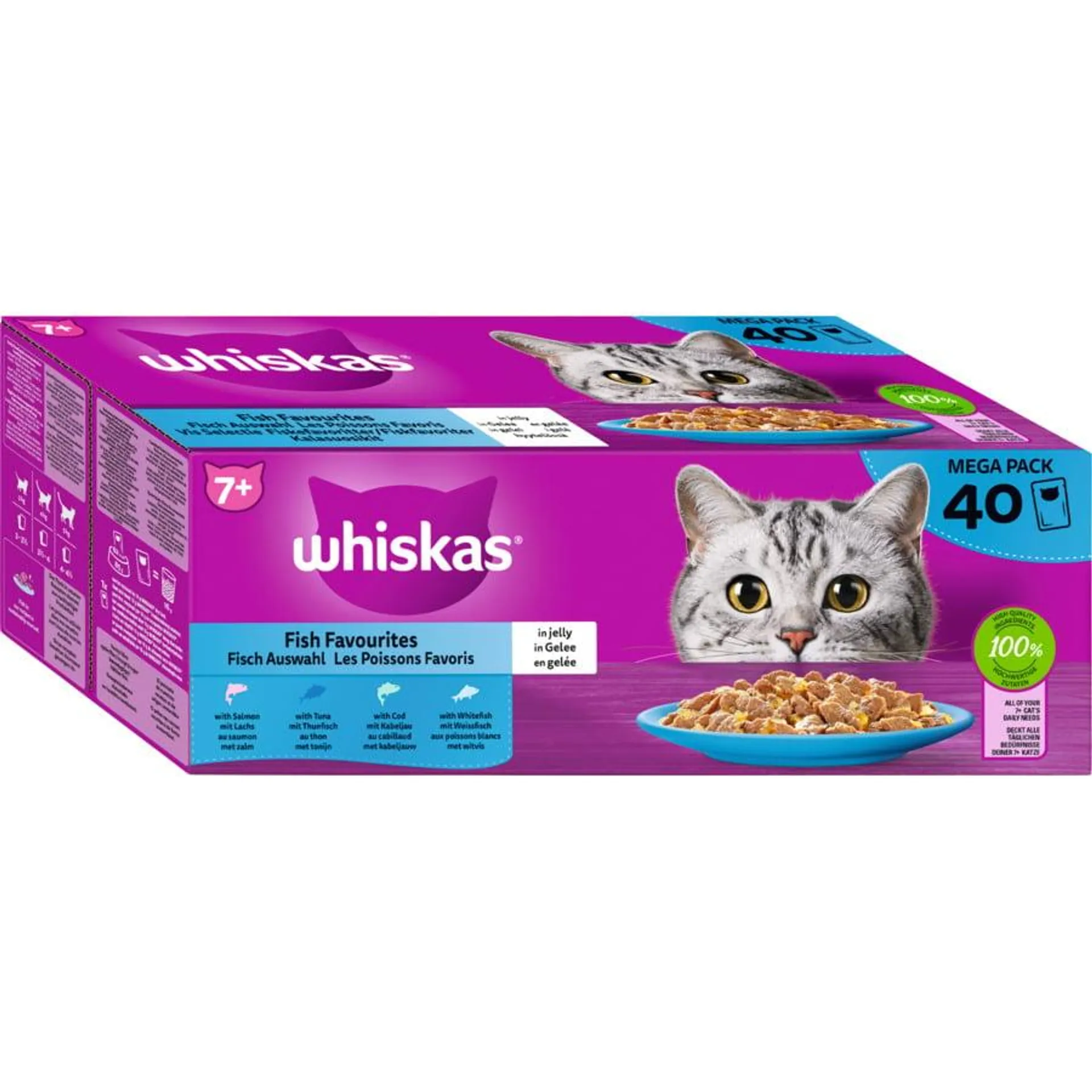 Whiskas Fisch Auswahl in Gelee 40 x 85 g