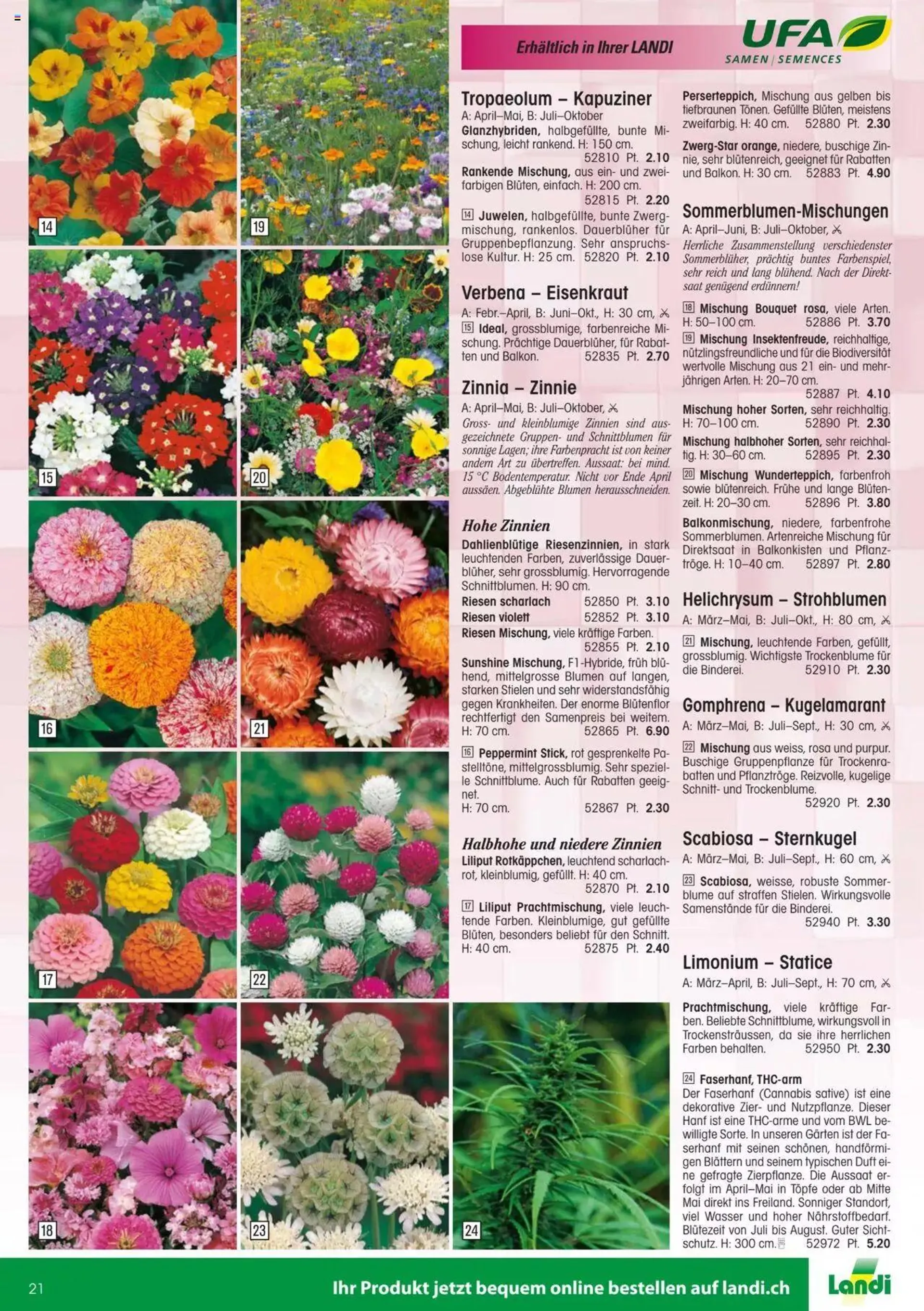 Landi - Gartensamenkatalog 2023 von 10. Januar bis 31. Dezember 2023 - Prospekt seite  21