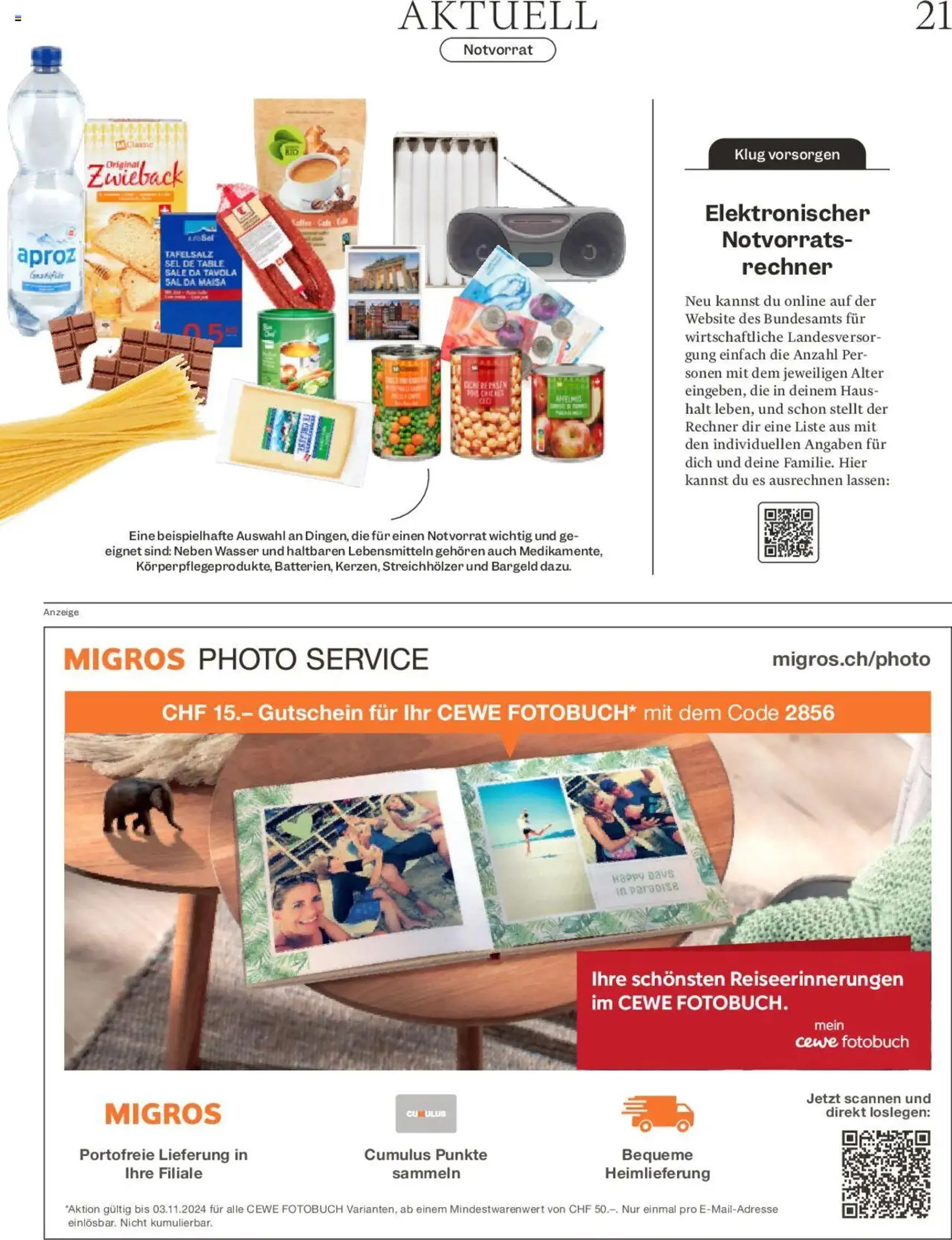 Migros - Magazin von 14. Oktober bis 20. Oktober 2024 - Prospekt seite  21