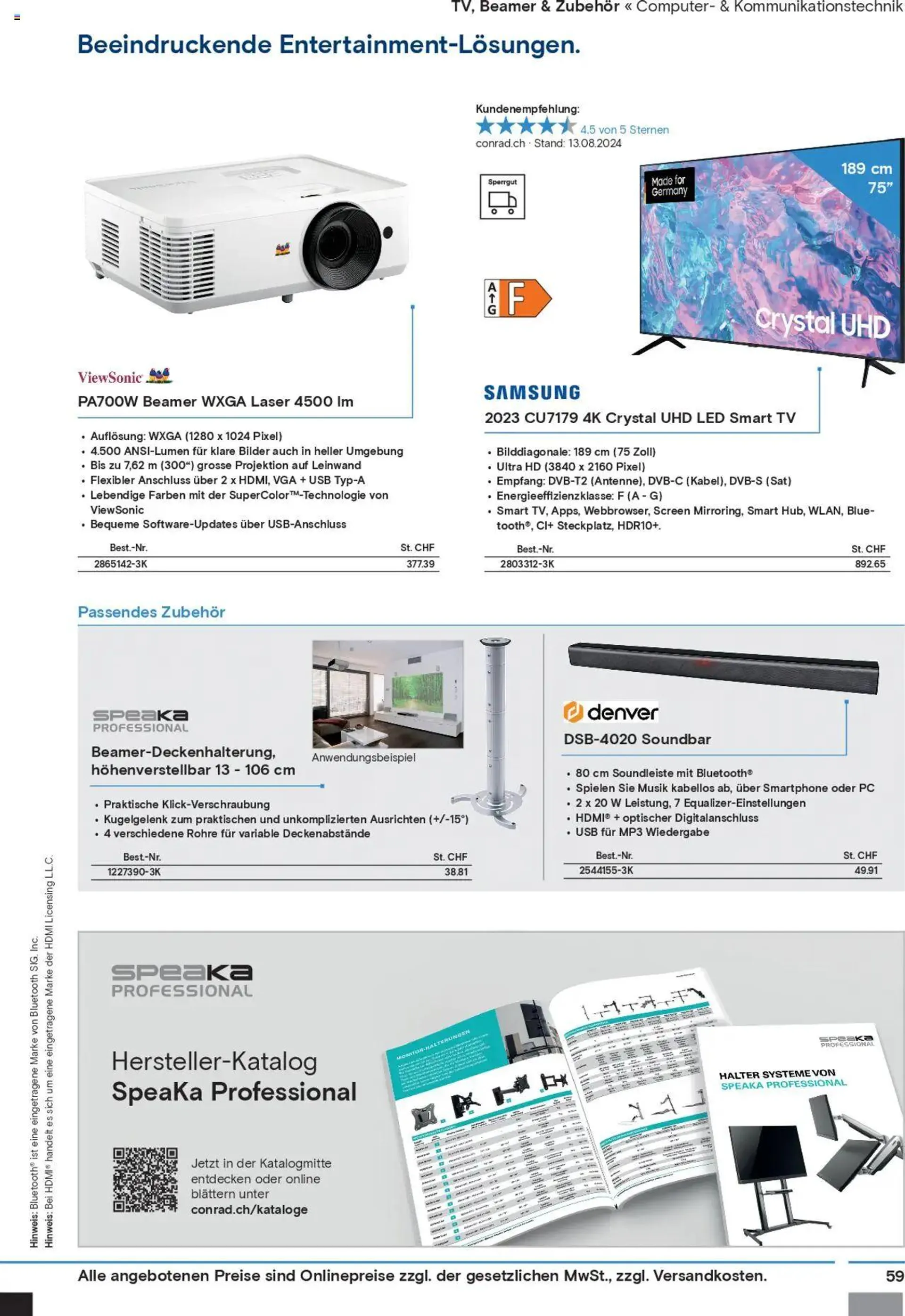 Conrad Aktionen Technik Deals von 2. September bis 20. Oktober 2024 - Prospekt seite  61