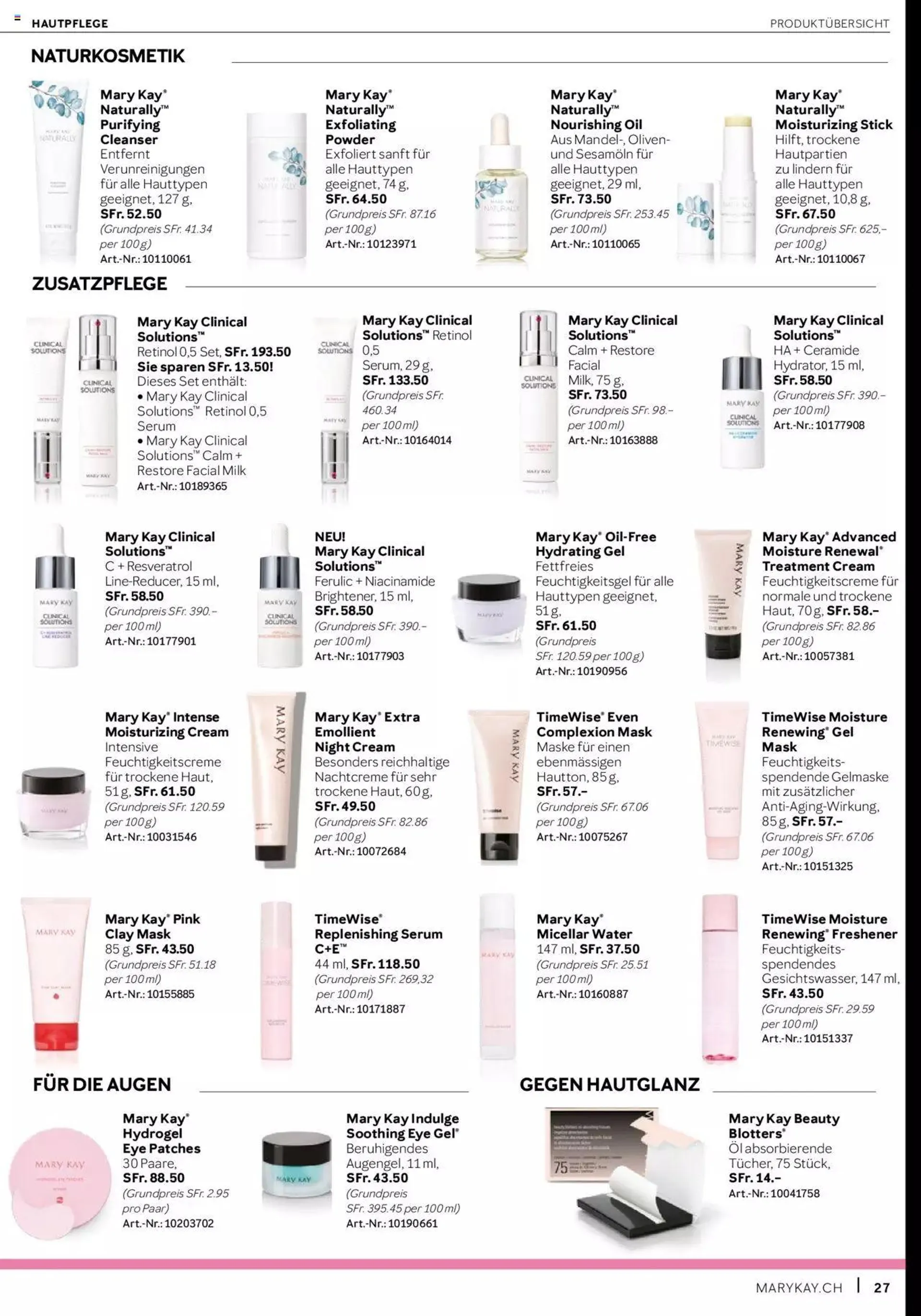 Mary Kay Aktionen von 16. Januar bis 31. Dezember 2023 - Prospekt seite  27