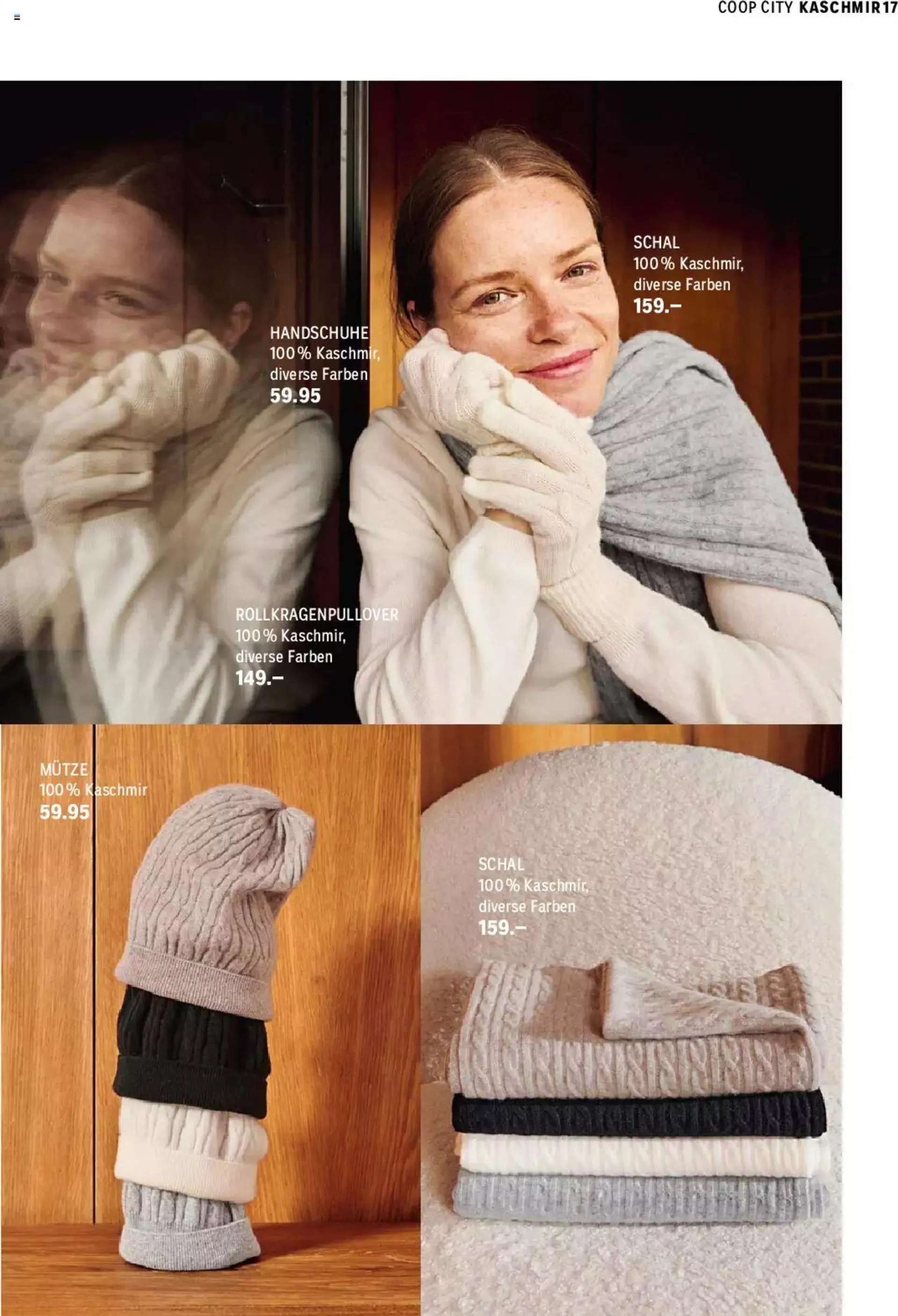 Coop City Aktionen Cashmere Collection von 5. September bis 31. Dezember 2023 - Prospekt seite  17