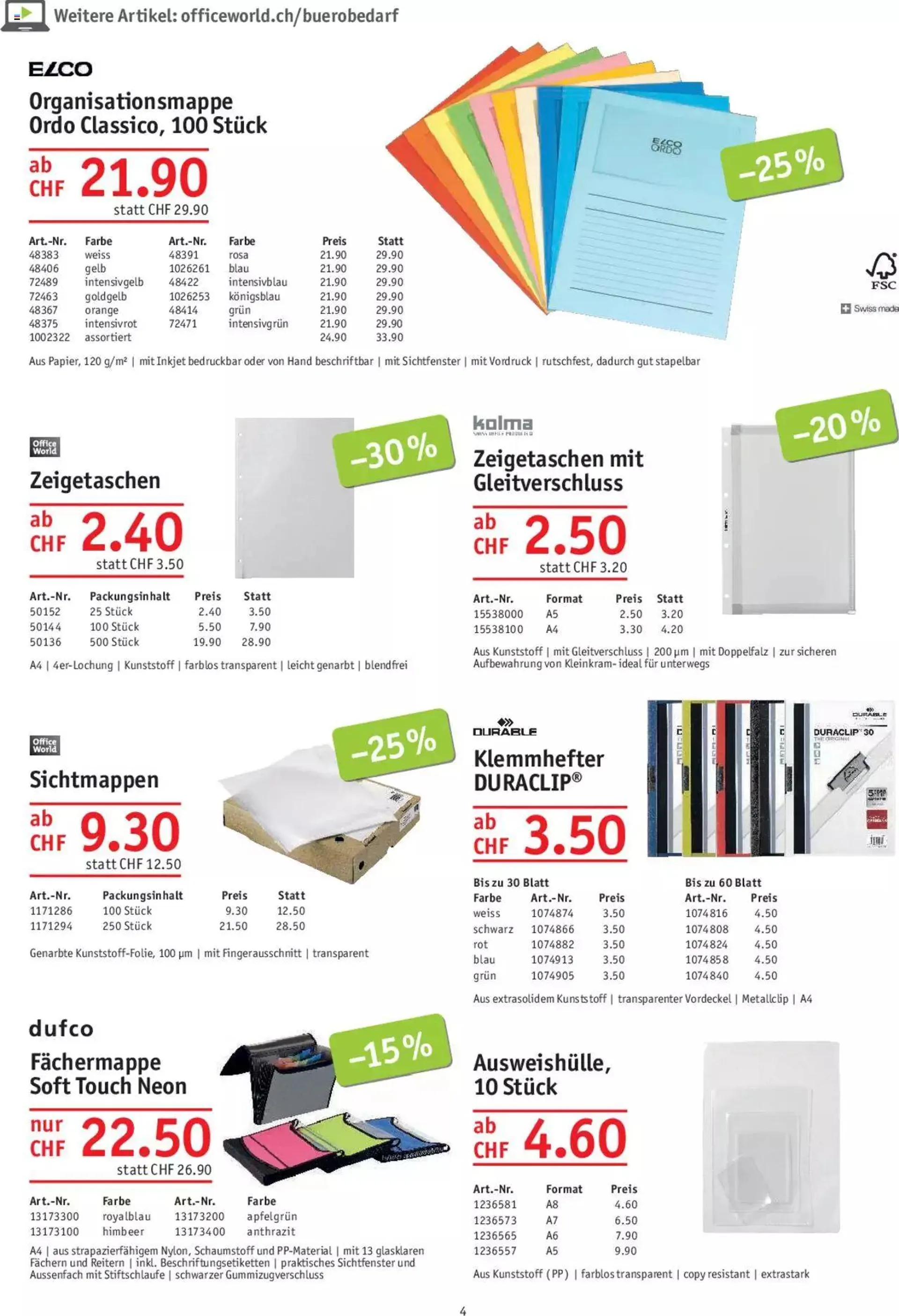 Office World Aktionen von 28. September bis 25. Oktober 2023 - Prospekt seite  4
