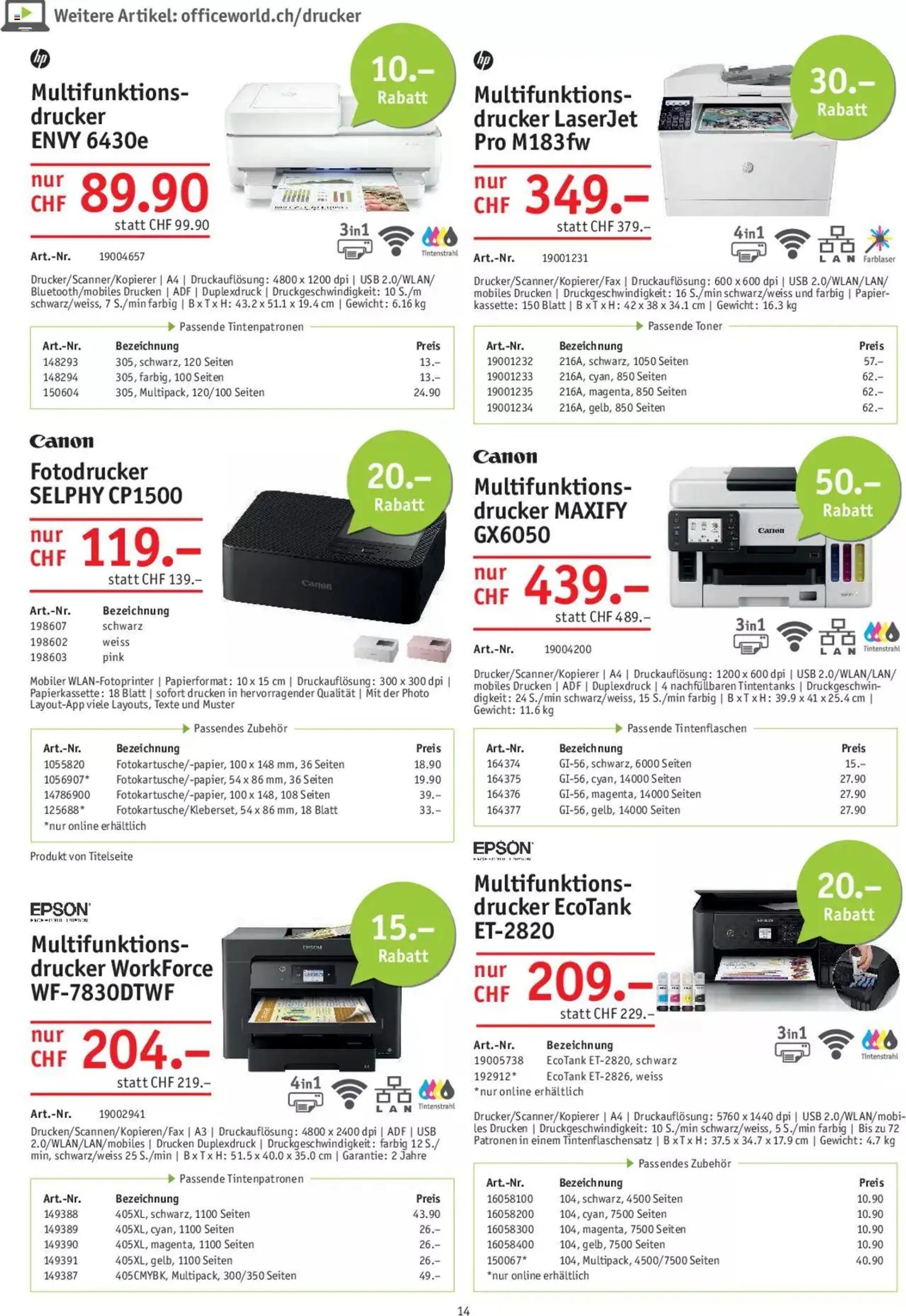 Office World Aktionen von 29. Juni bis 23. August 2023 - Prospekt seite  14