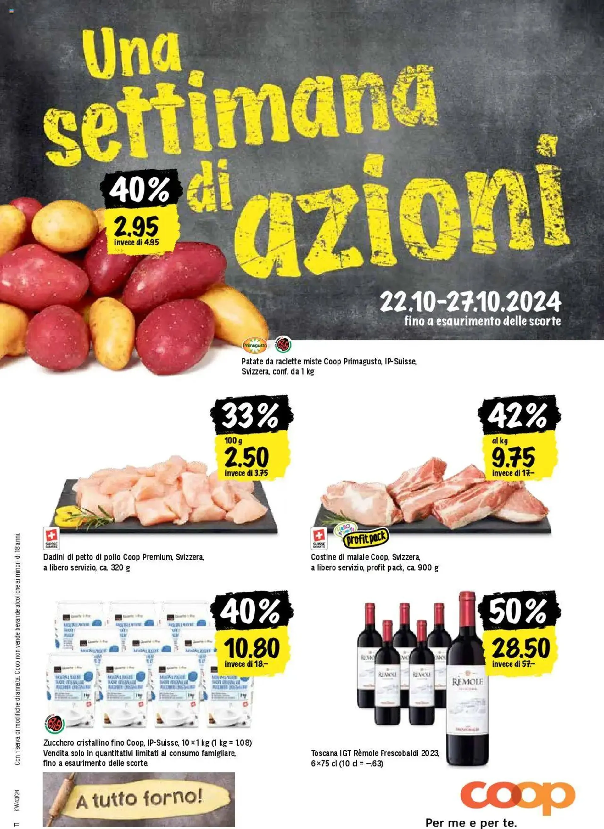 Coop - Una settimana di azioni von 22. Oktober bis 27. Oktober 2024 - Prospekt seite  1