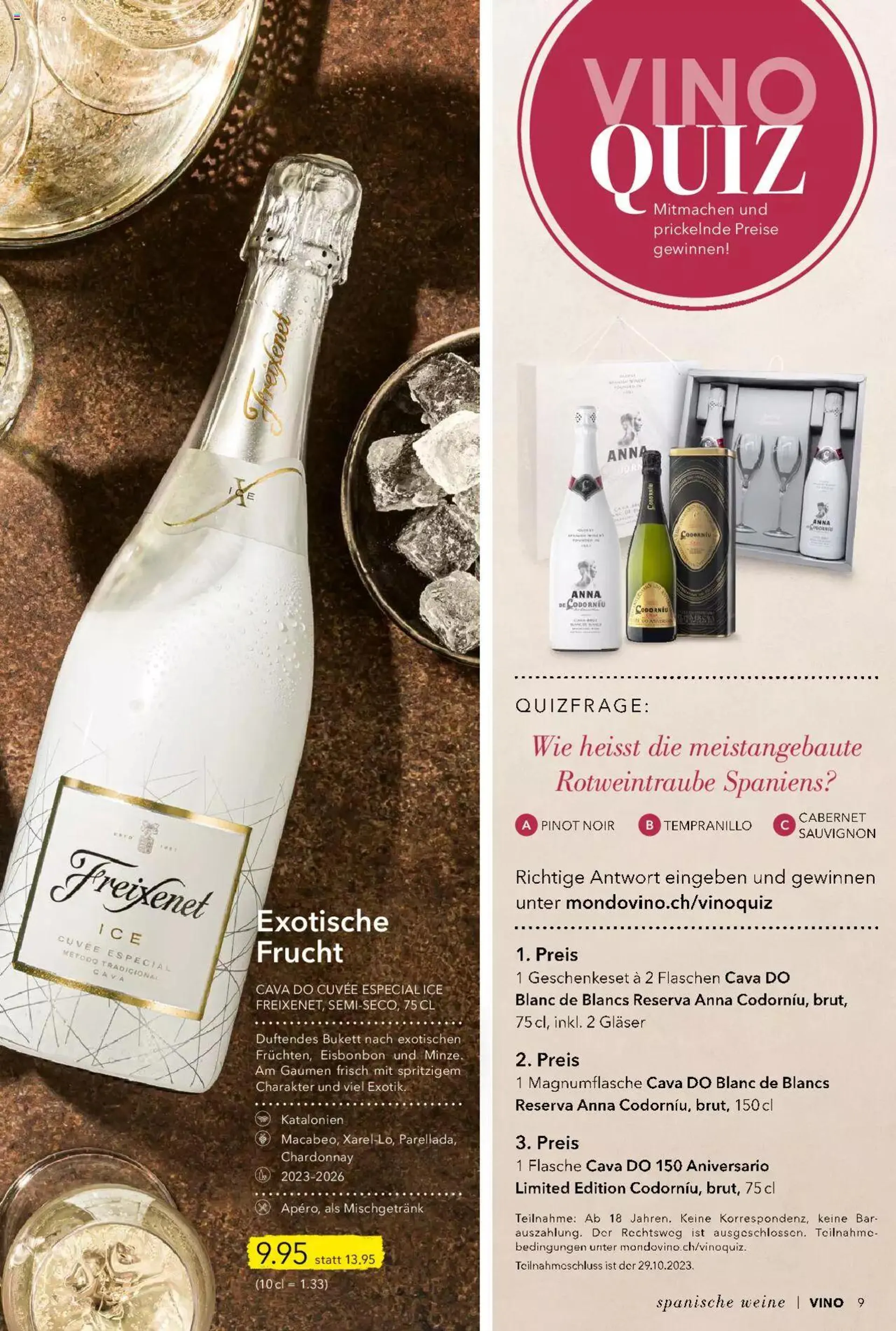 Coop Aktionen Vino von 10. Oktober bis 31. Dezember 2023 - Prospekt seite  9