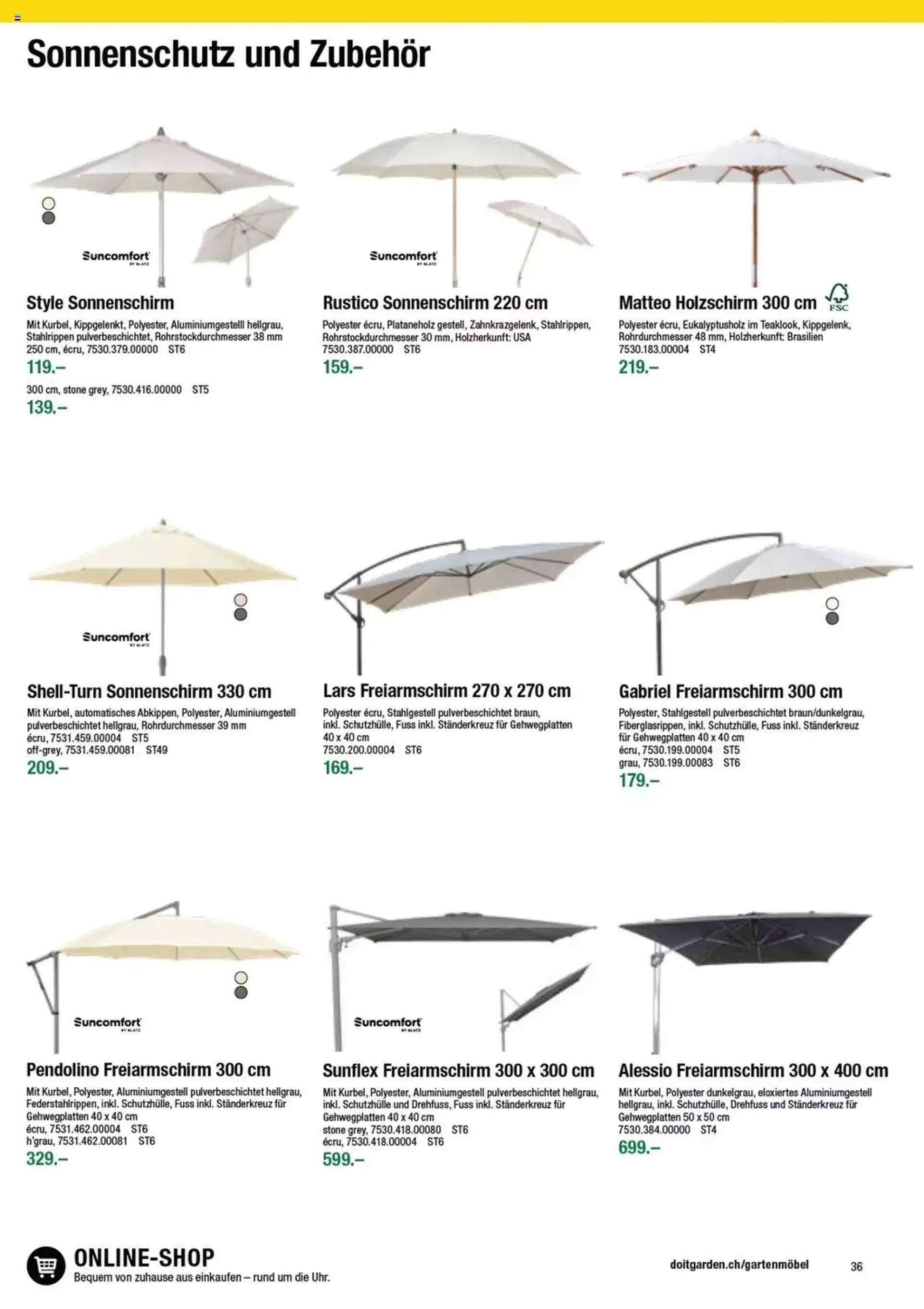 DO IT+GARDEN MIGROS Aktionen Gartenmöbel von 9. Februar bis 31. Dezember 2023 - Prospekt seite  36