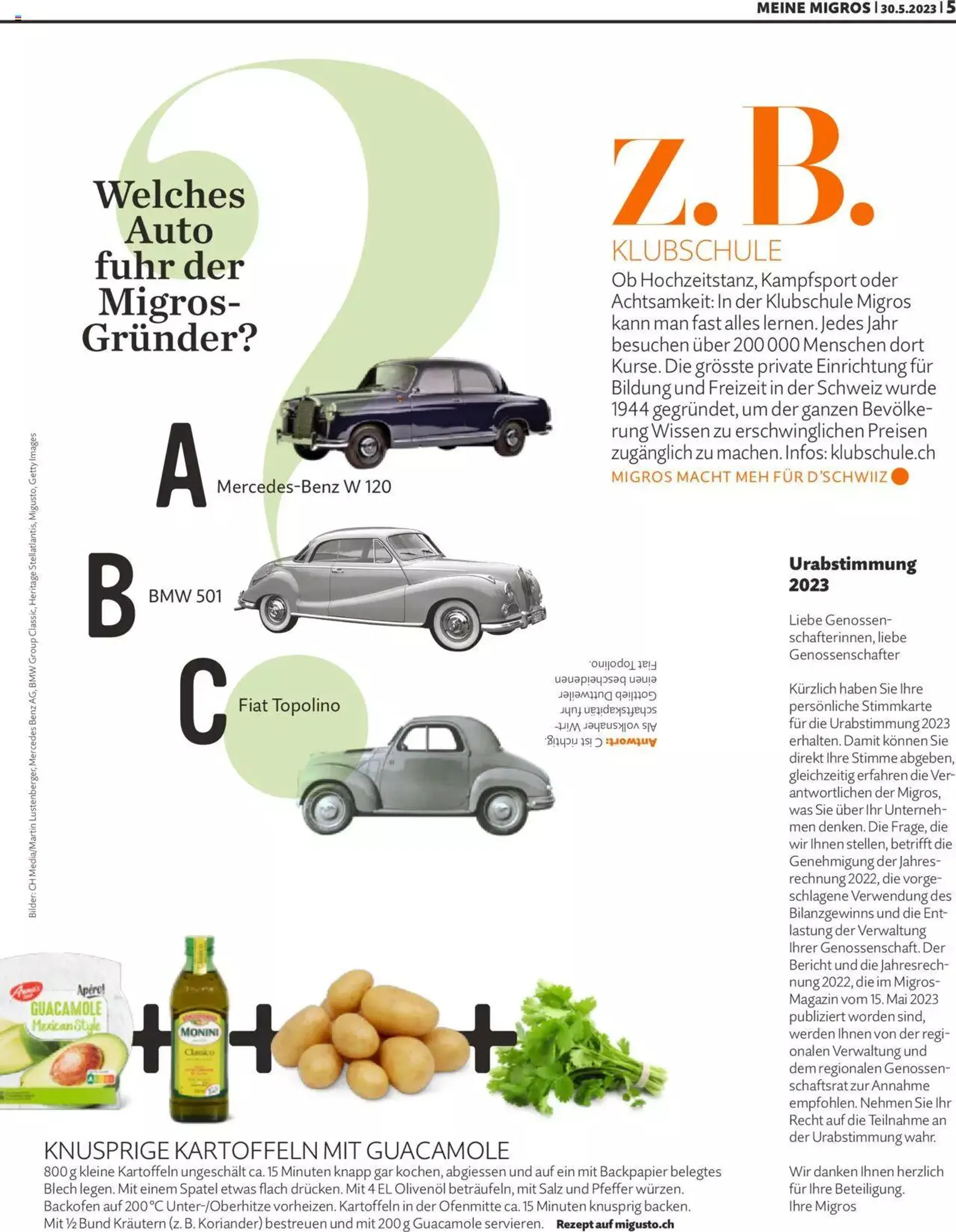 Migros Magazin von 30. Mai bis 31. Dezember 2023 - Prospekt seite  5