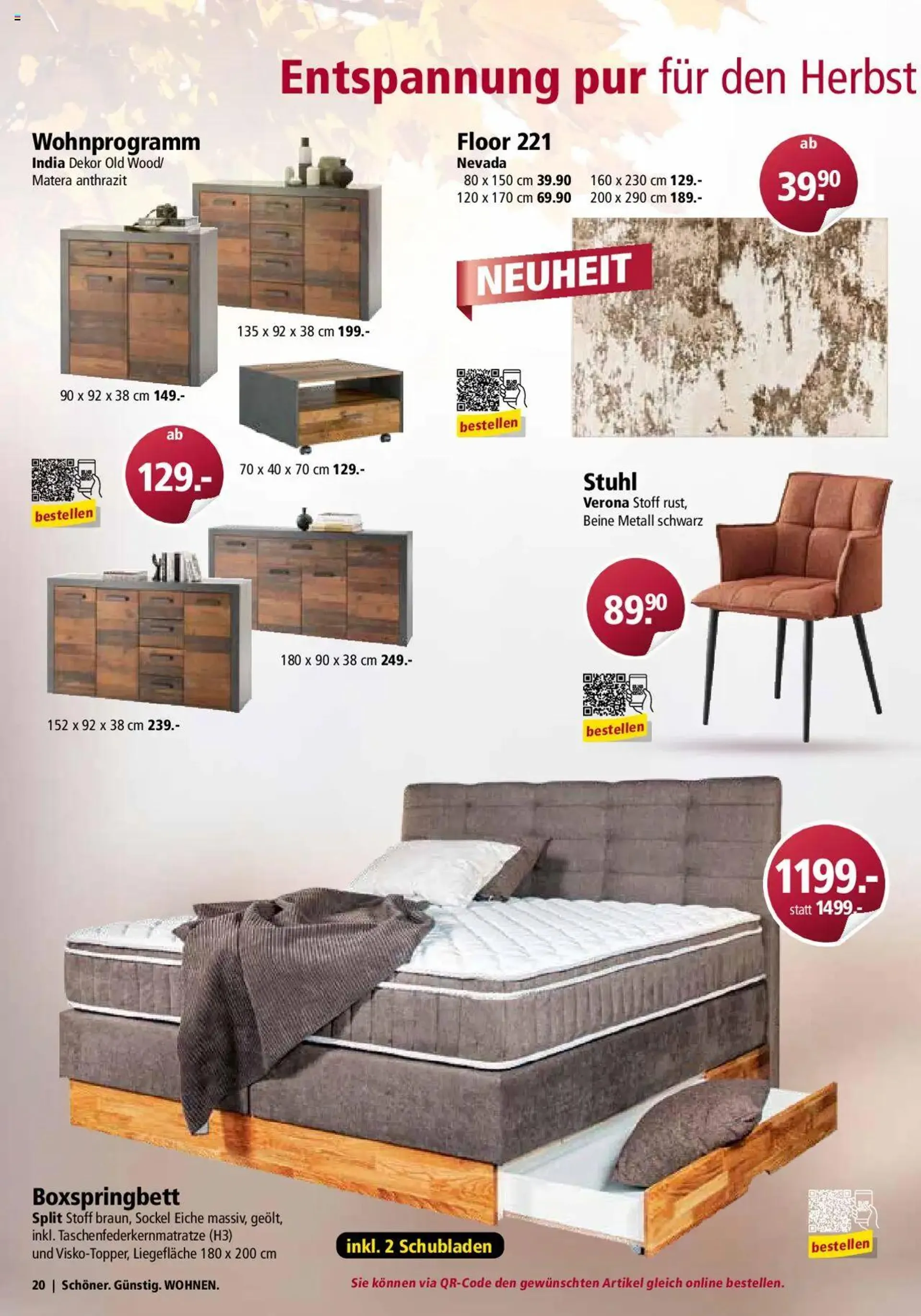 Otto's Moebelflyer von 1. September bis 31. Oktober 2024 - Prospekt seite  20