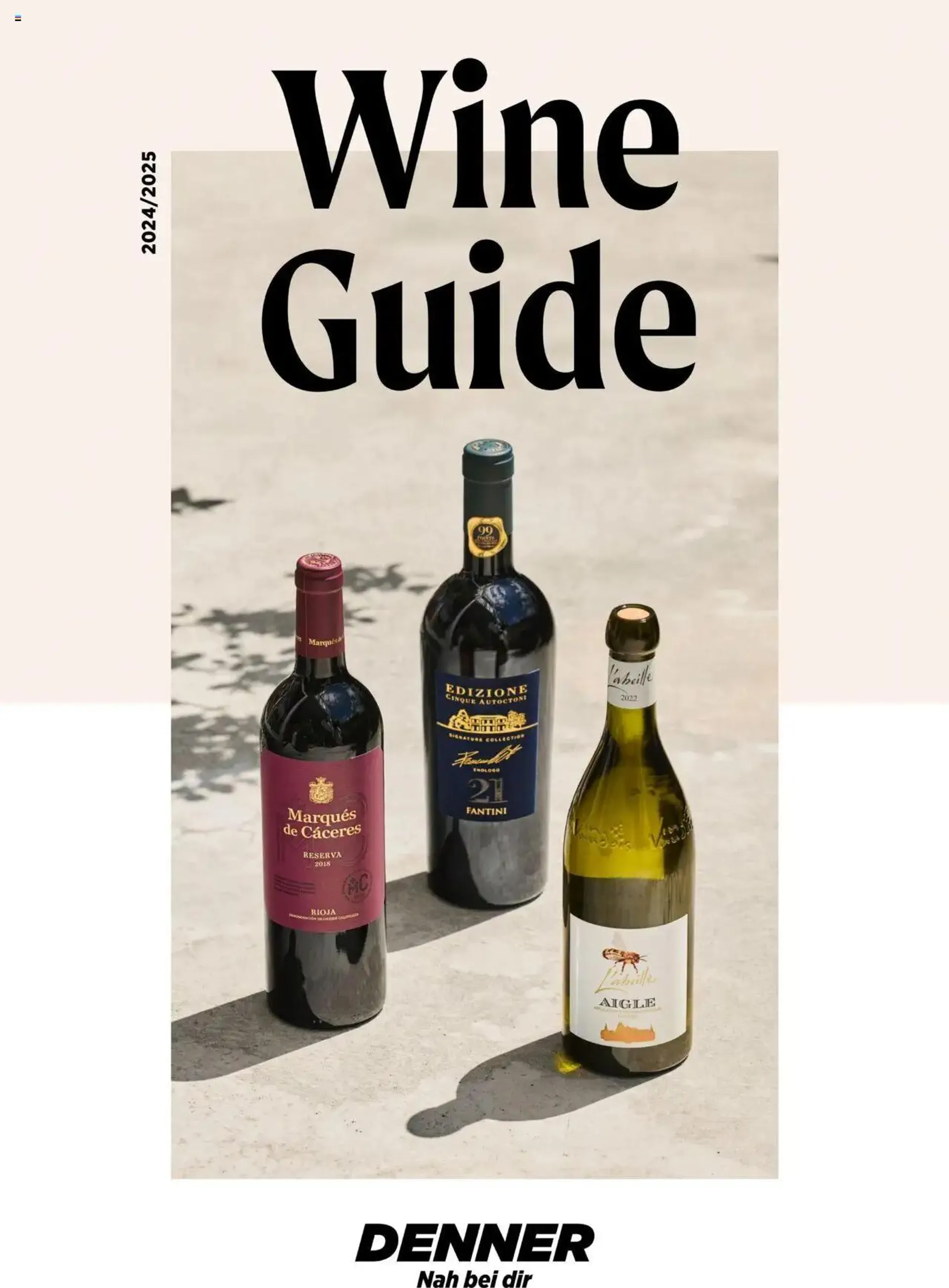 Denner Aktionen Wine Guide 2024/2025 von 11. September bis 31. Dezember 2024 - Prospekt seite  1