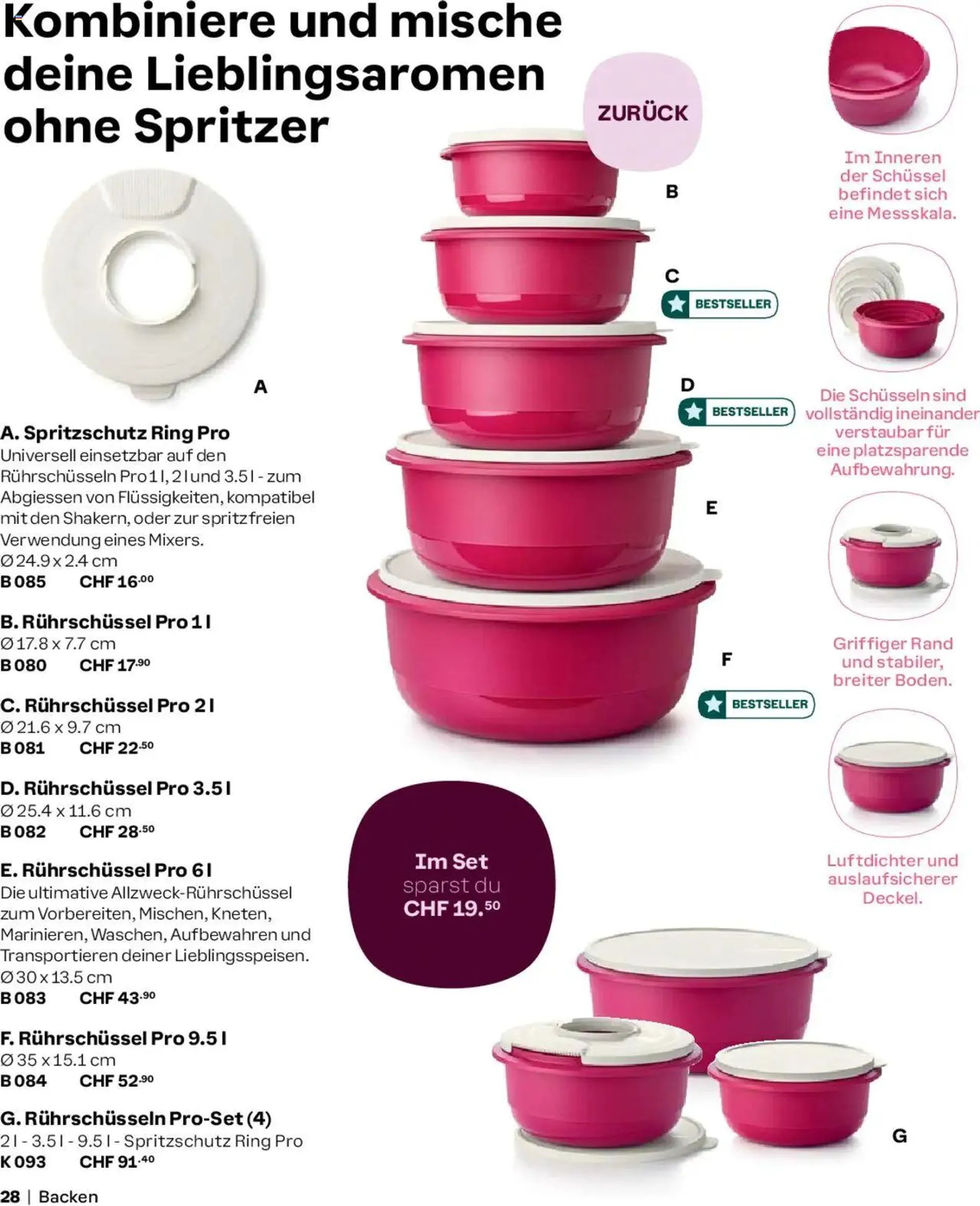 Tupperware Aktionen Herbst / Winter 2024/25 von 2. September bis 31. Dezember 2024 - Prospekt seite  28