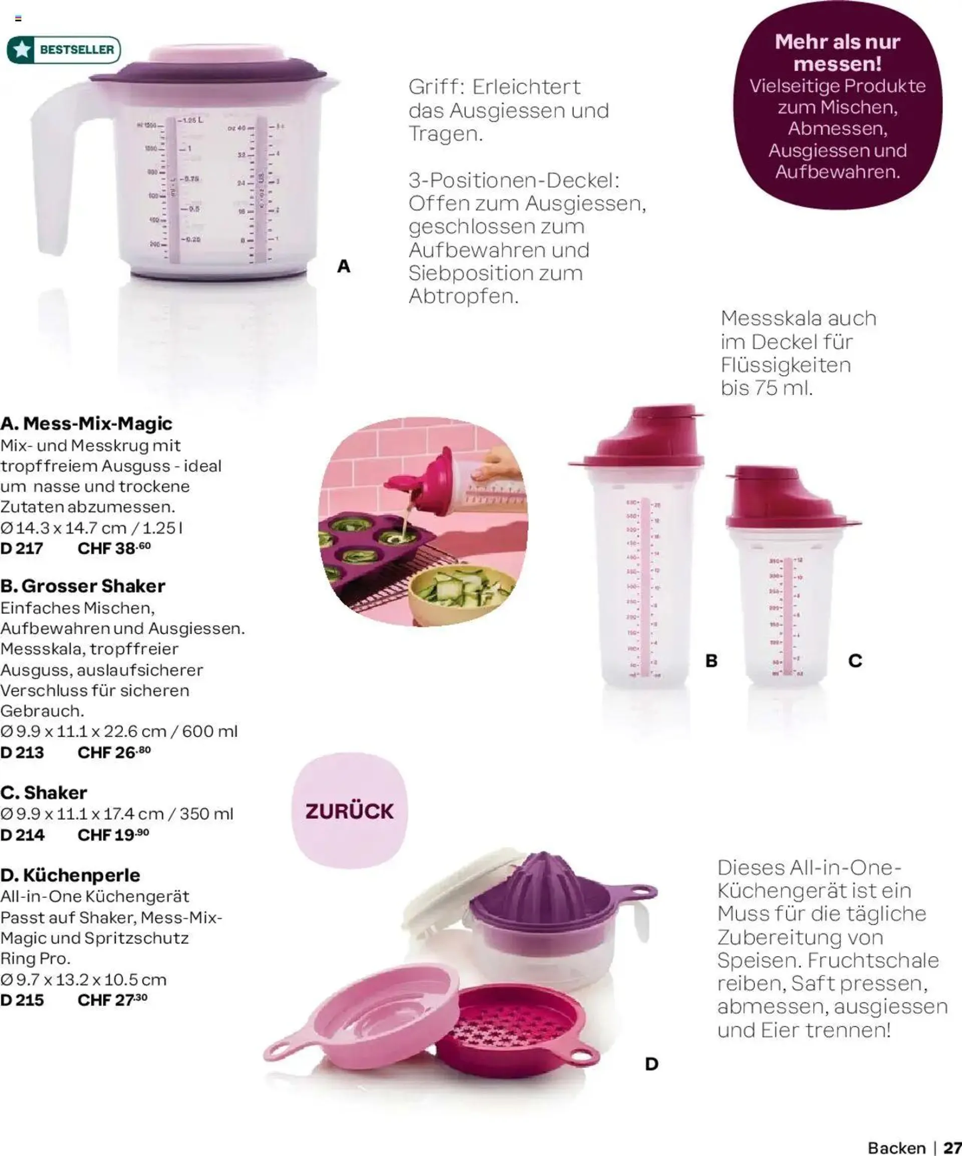 Tupperware Aktionen Herbst / Winter 2024/25 von 2. September bis 31. Dezember 2024 - Prospekt seite  27