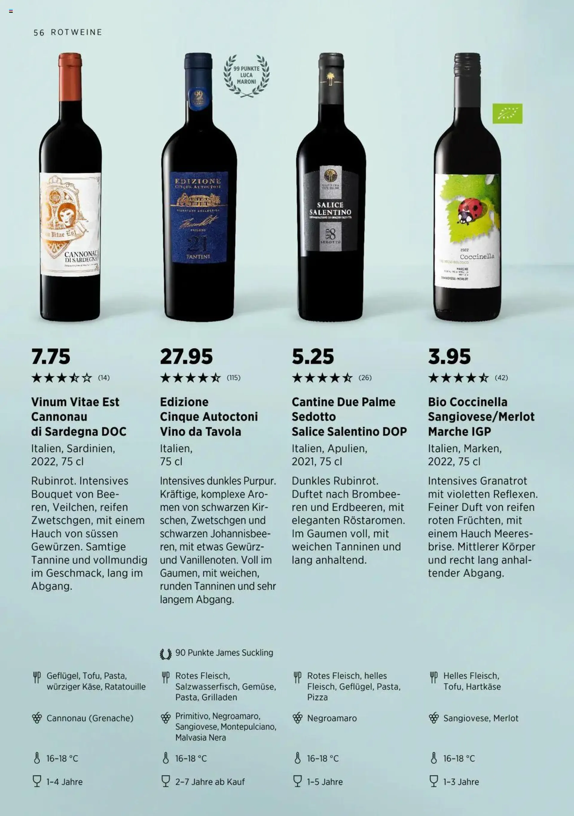 Denner Aktionen Wine Guide 2024/2025 von 11. September bis 31. Dezember 2024 - Prospekt seite  56