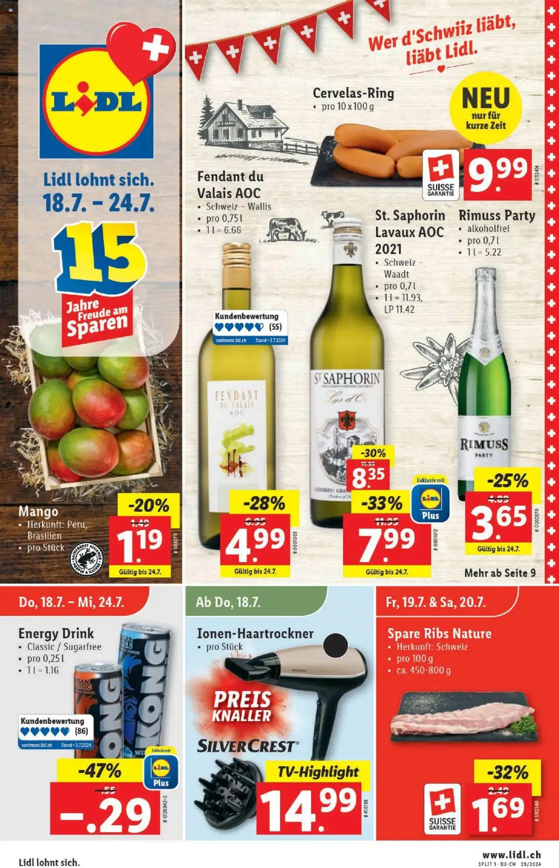 Lidl Aktionen von 18. Juli bis 24. Juli 2024 - Prospekt seite  1