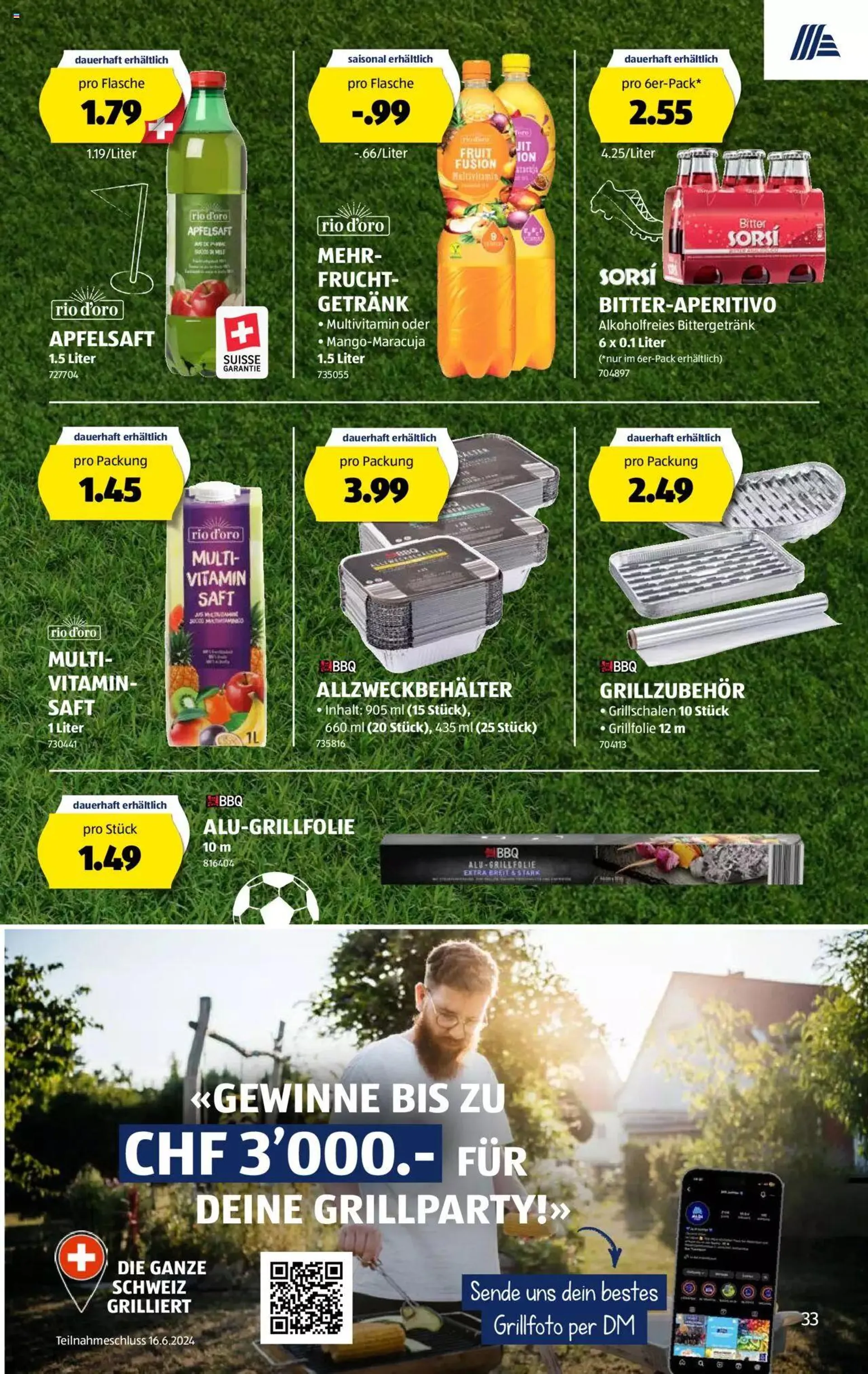 Aldi Aktionen von 13. Juni bis 19. Juni 2024 - Prospekt seite  33