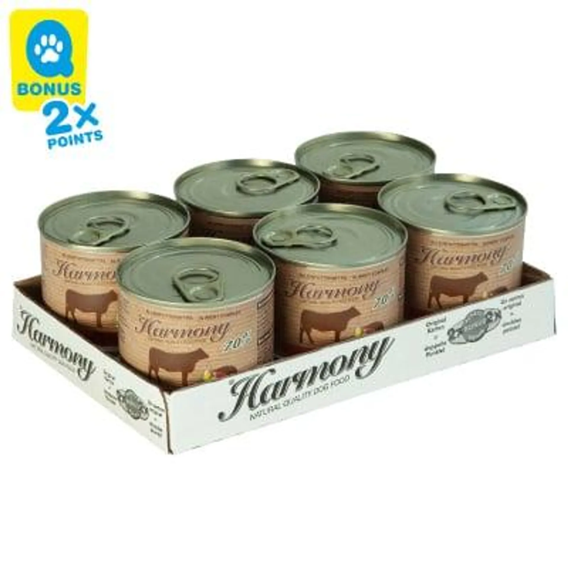 Harmony Dog Natural Nassfutter Rind & italienischem Schinken, Hüttenkäse & Olivenöl