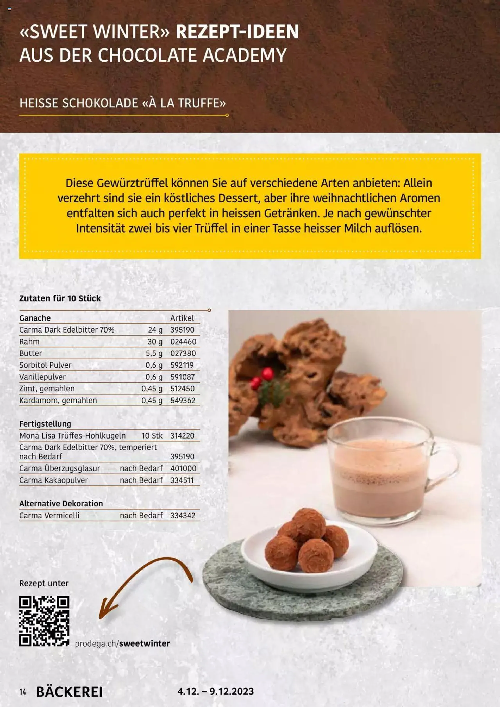 Prodega Aktionen Bäckerei von 4. Dezember bis 9. Dezember 2023 - Prospekt seite  14