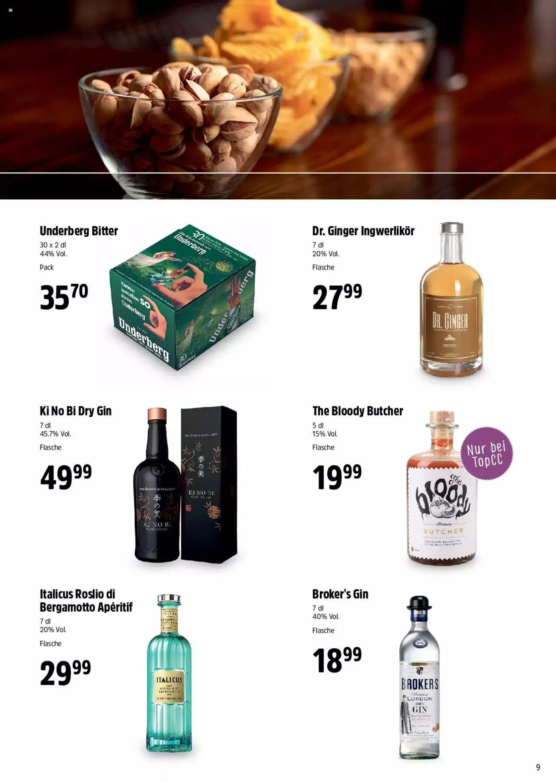 TopCC Aktionen Cocktails von 11. September bis 31. Dezember 2023 - Prospekt seite  9