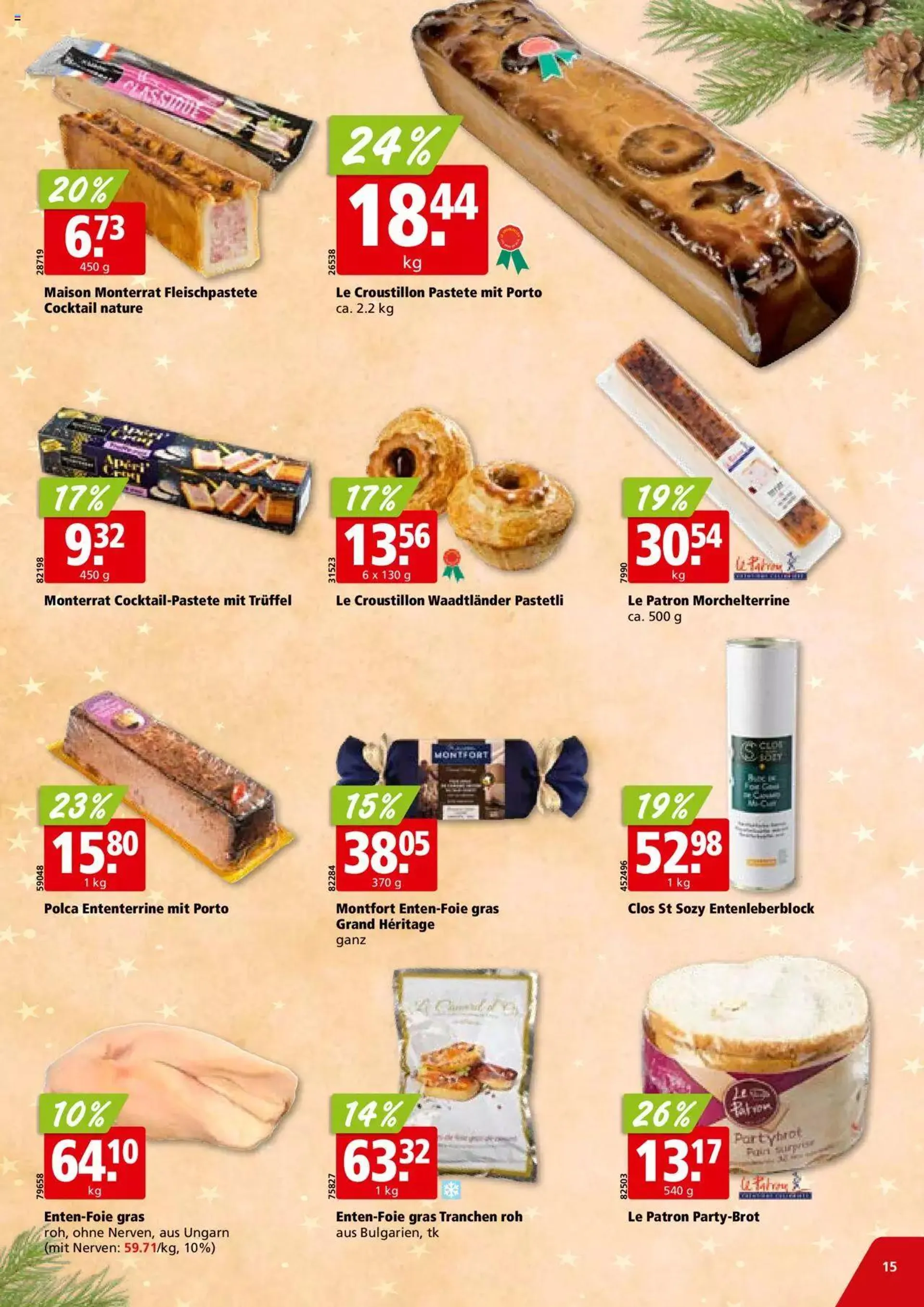 Aligro Aktionen für Businesskunden - Chavannes, Matran, Genf, Sitten von 18. Dezember bis 23. Dezember 2023 - Prospekt seite  15