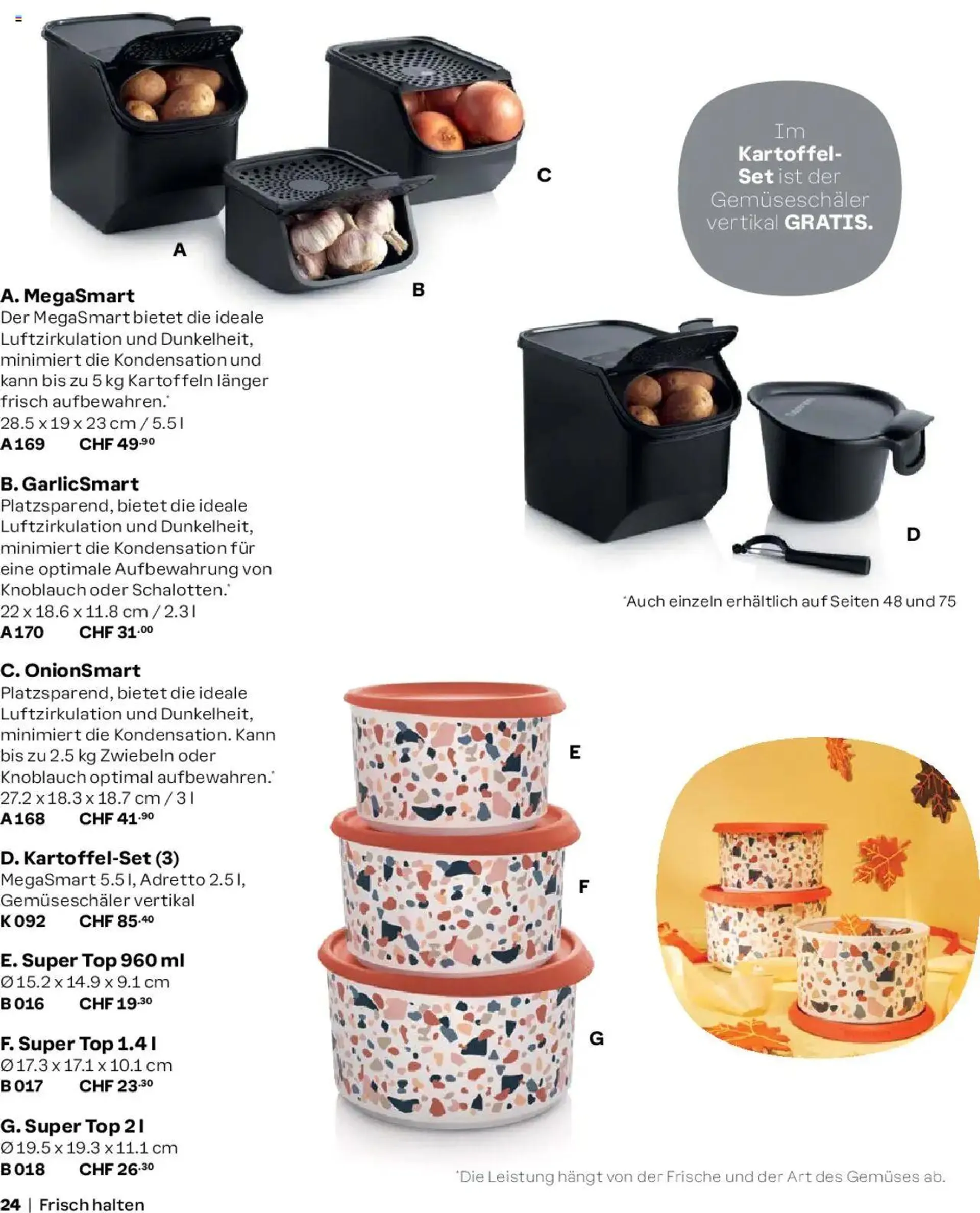 Tupperware Aktionen Herbst / Winter 2024/25 von 2. September bis 31. Dezember 2024 - Prospekt seite  24