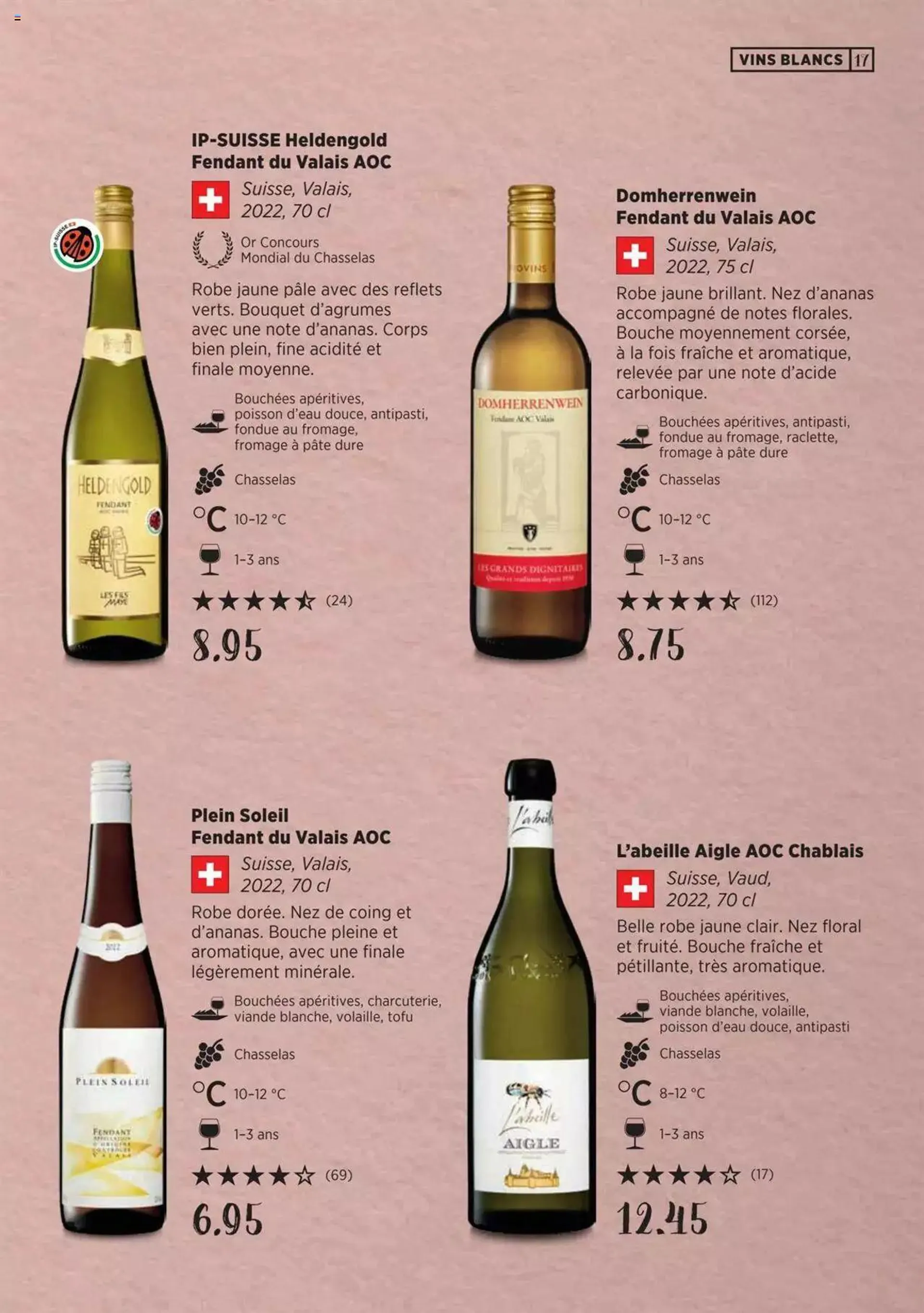 Denner Guide des vins 2023 /2024 FR von 11. September bis 31. Dezember 2023 - Prospekt seite  17