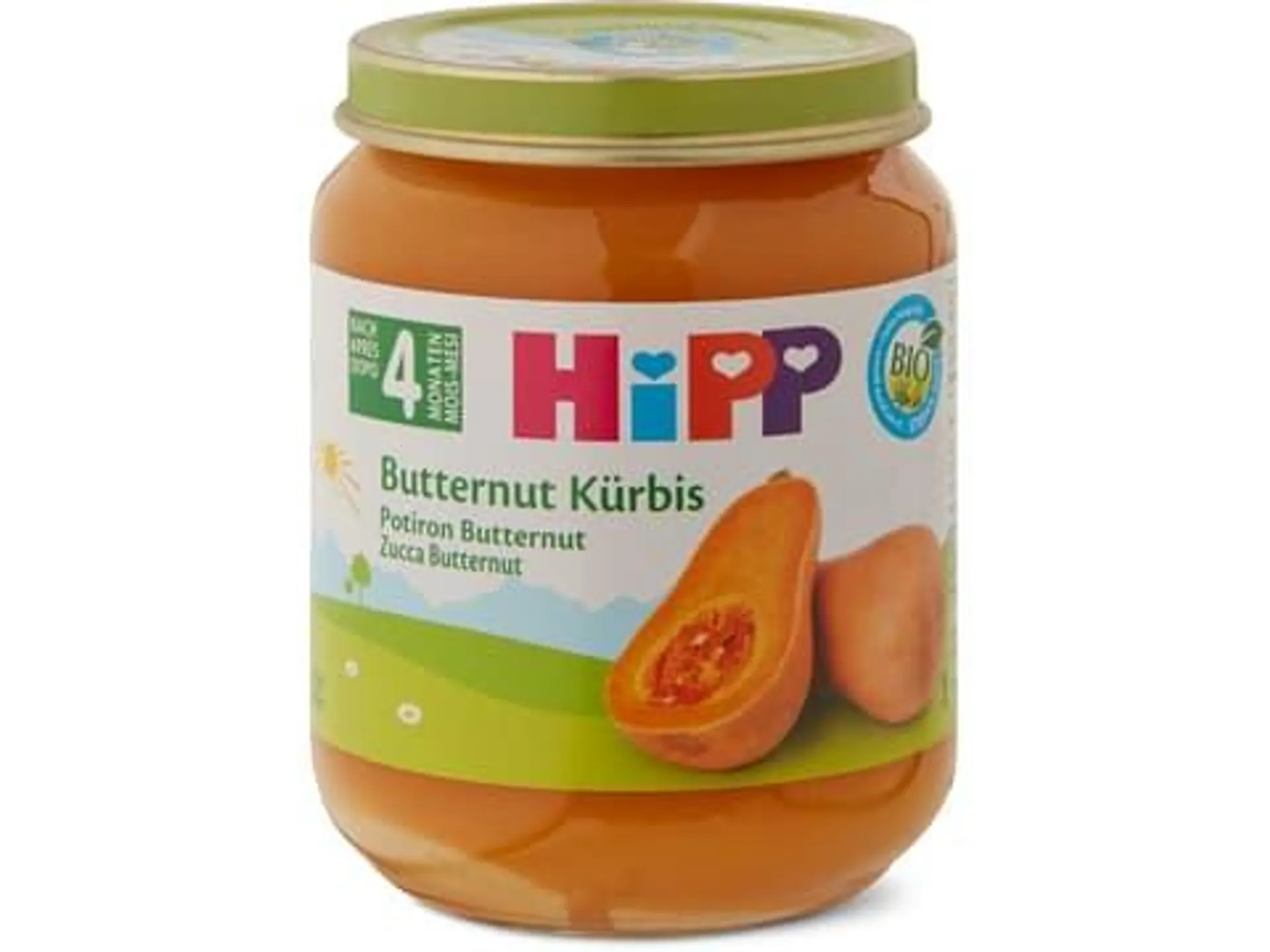 HiPP Bio · Gläschen Butternut Kürbis · Ab 4 Monaten