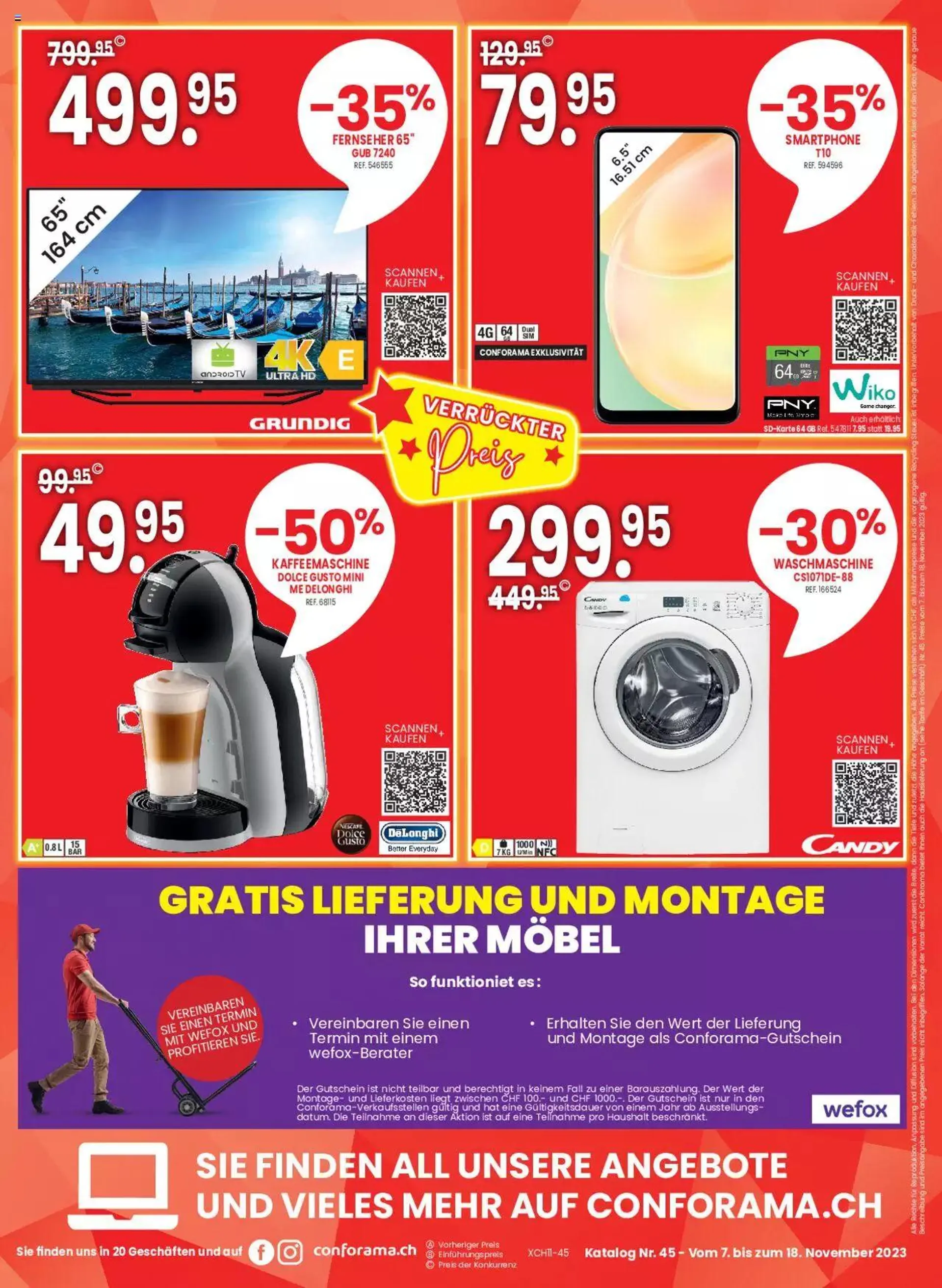 Conforama Singles week von 7. November bis 18. November 2023 - Prospekt seite  16