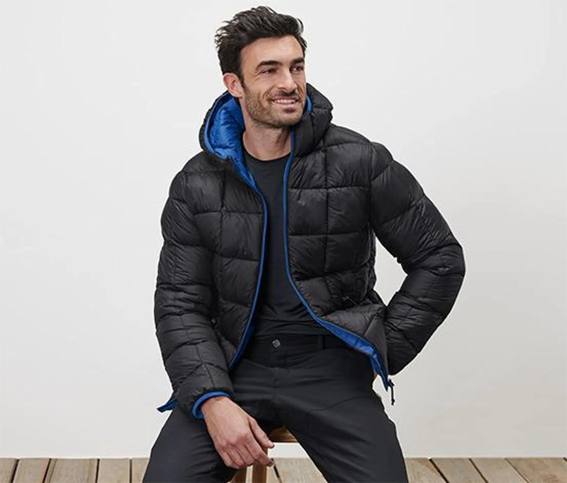 Steppjacke, schwarz