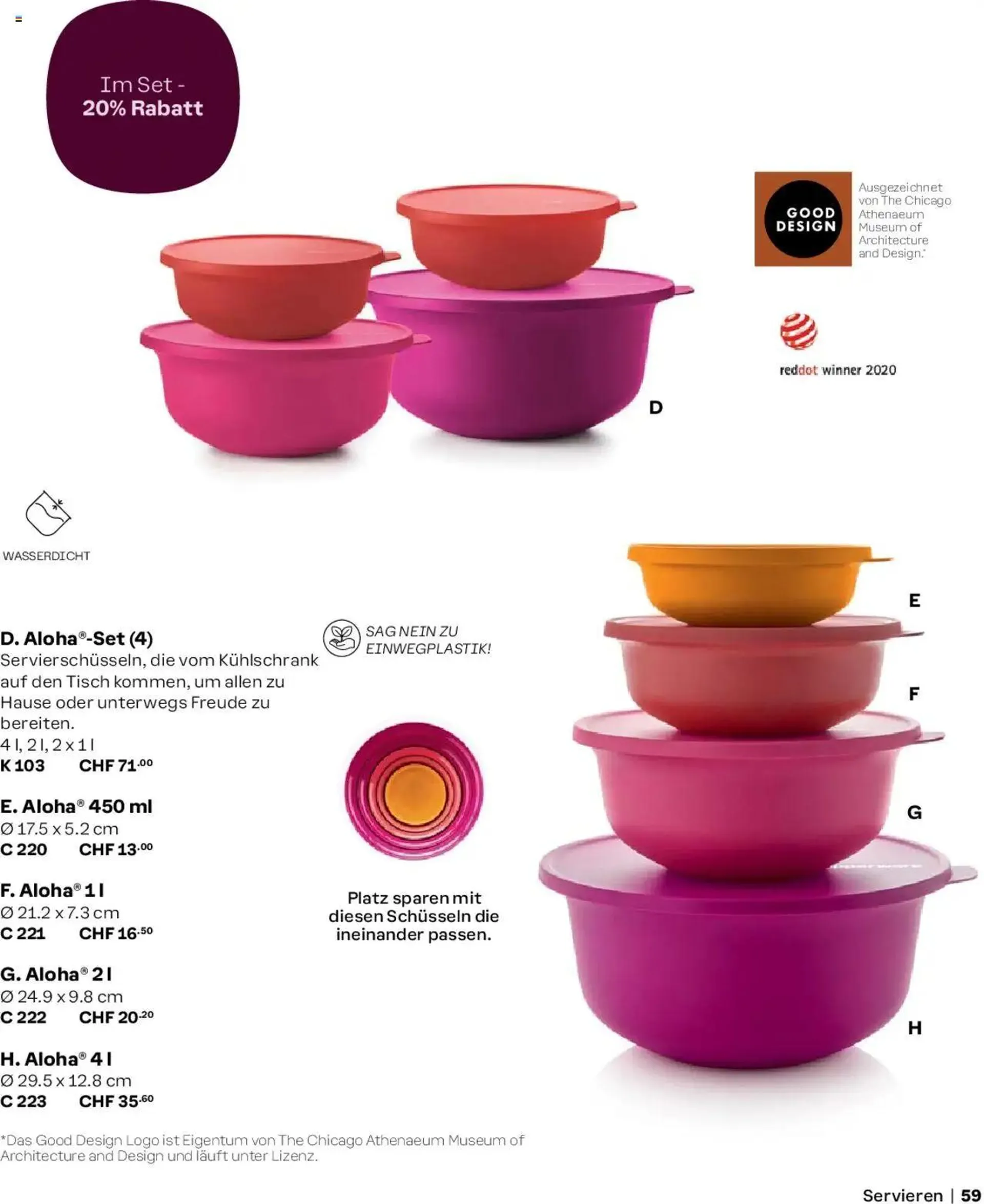 Tupperware Aktionen Herbst / Winter 2024/25 von 2. September bis 31. Dezember 2024 - Prospekt seite  59
