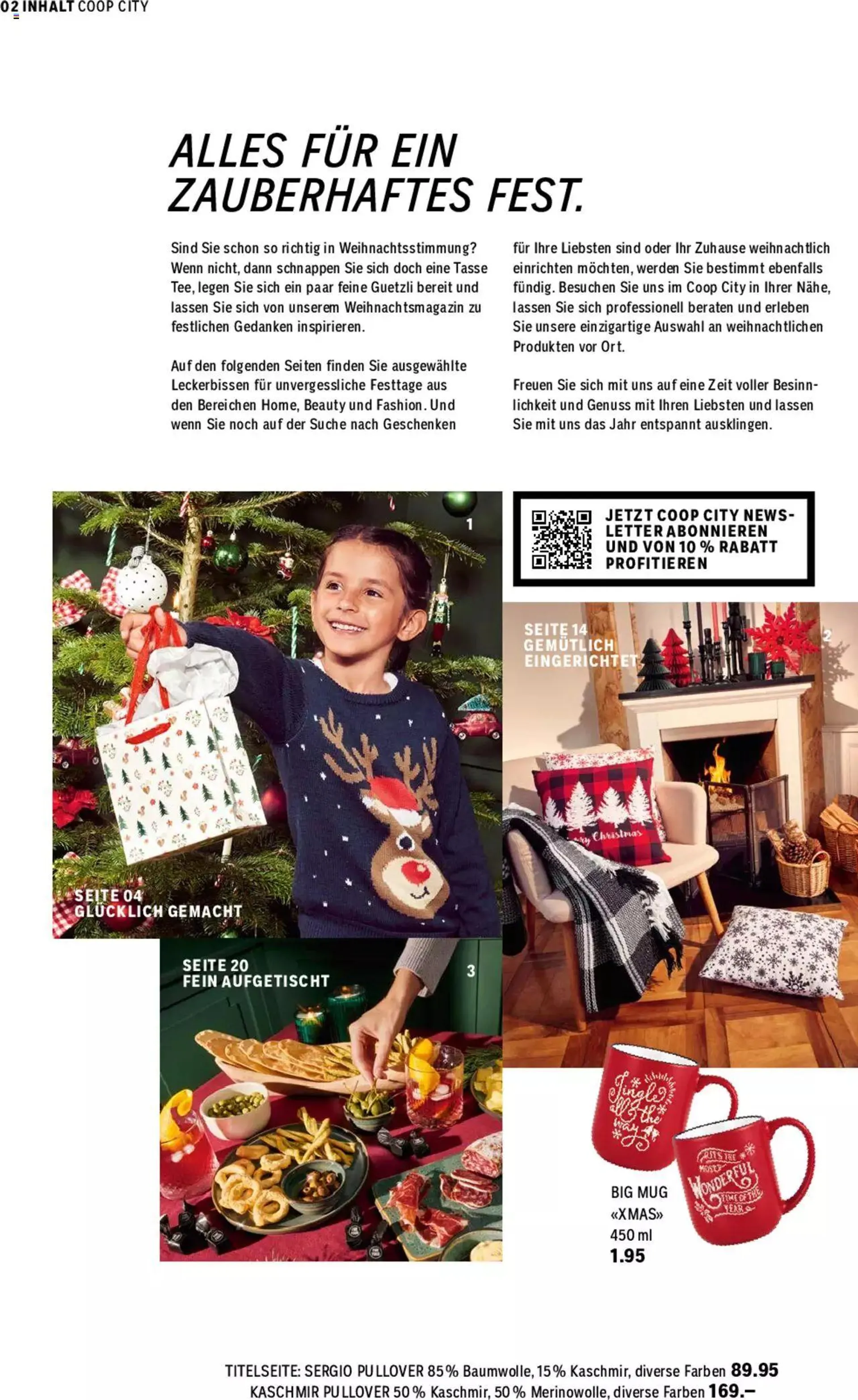 Coop City Aktionen Weihnachten von 28. November bis 17. Dezember 2023 - Prospekt seite  2